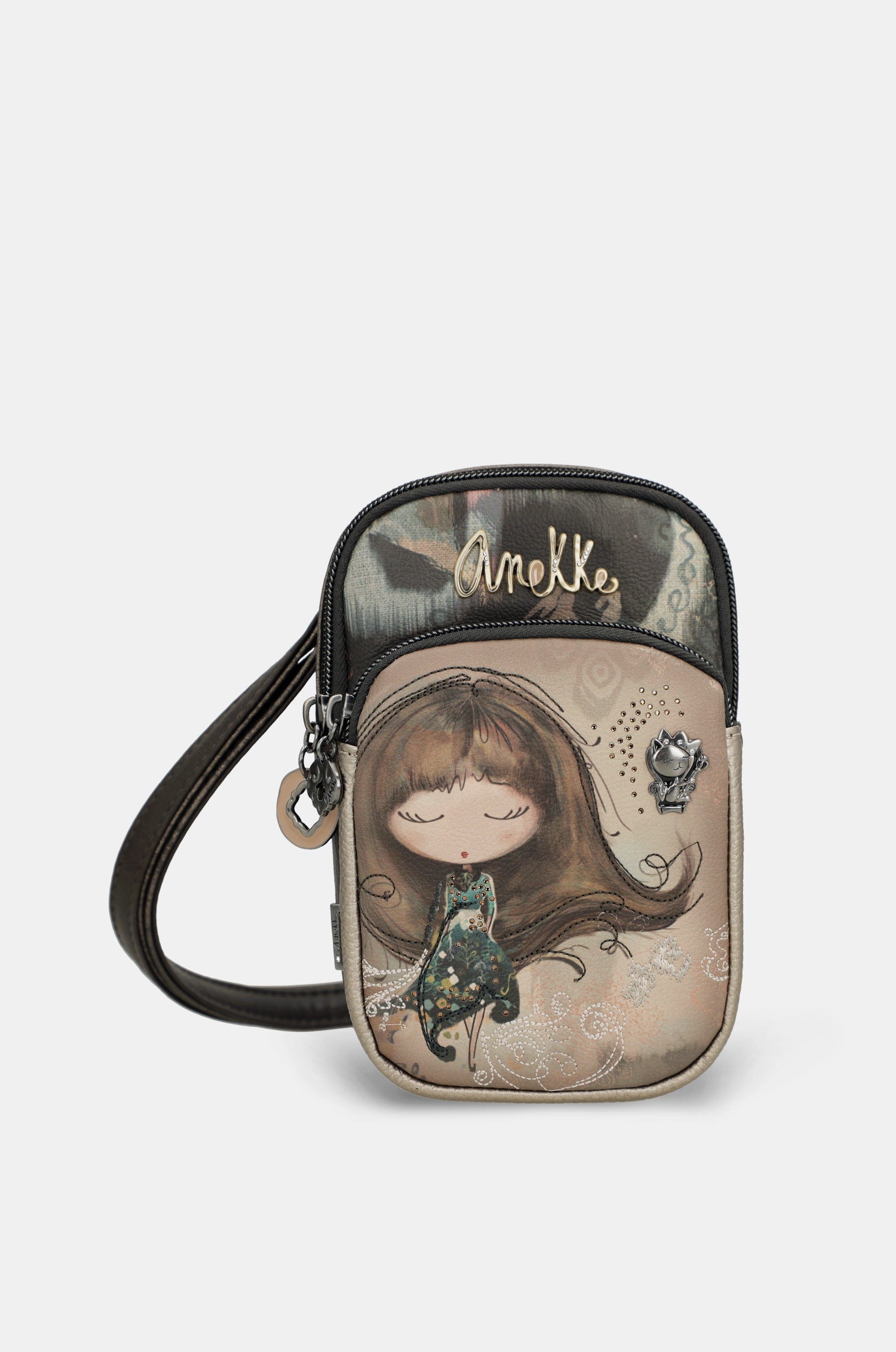 Mini Umhängetasche mit Steckfach Real