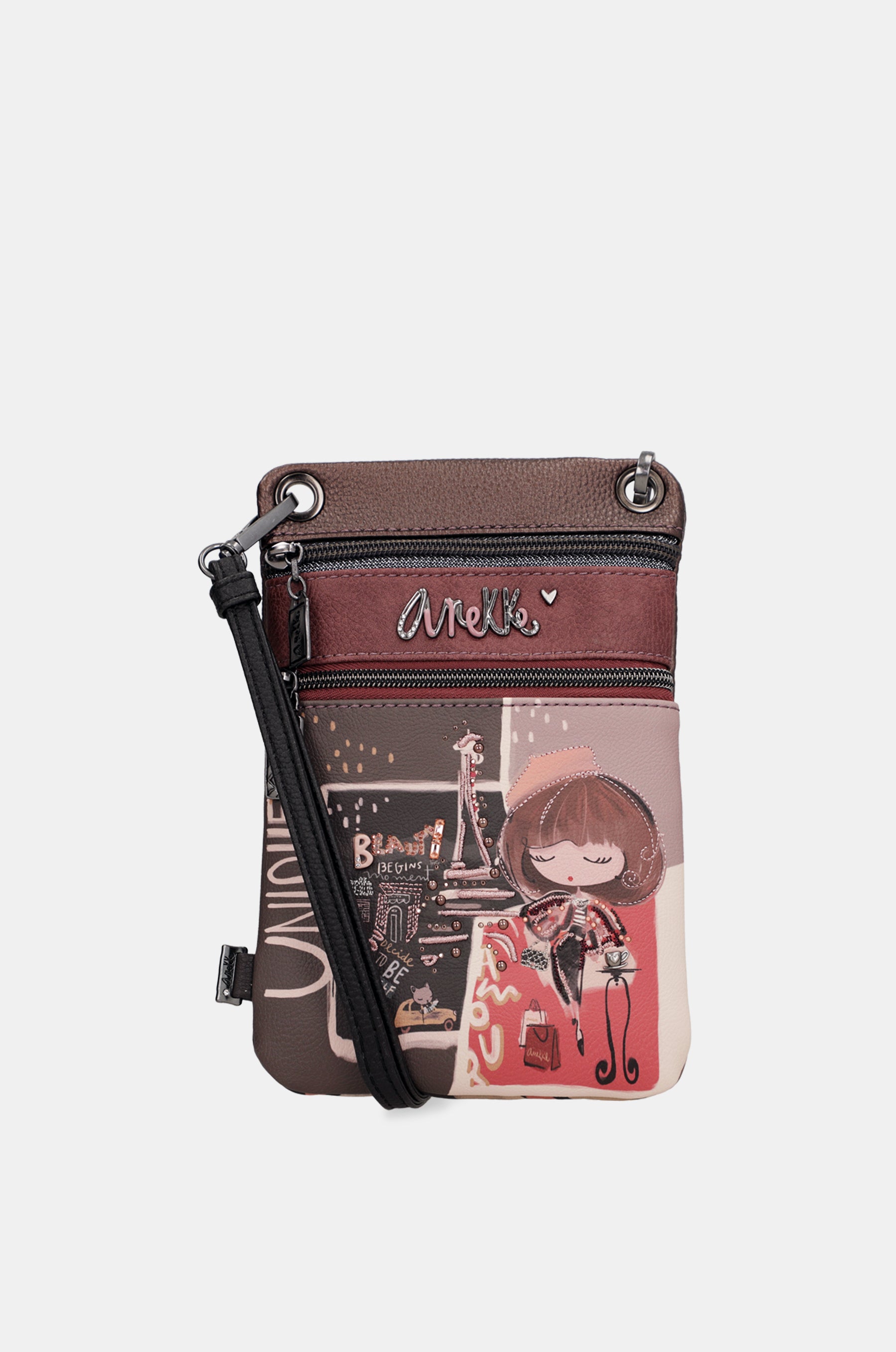 Mini Umhängetasche mit 2 Fächern Mademoiselle