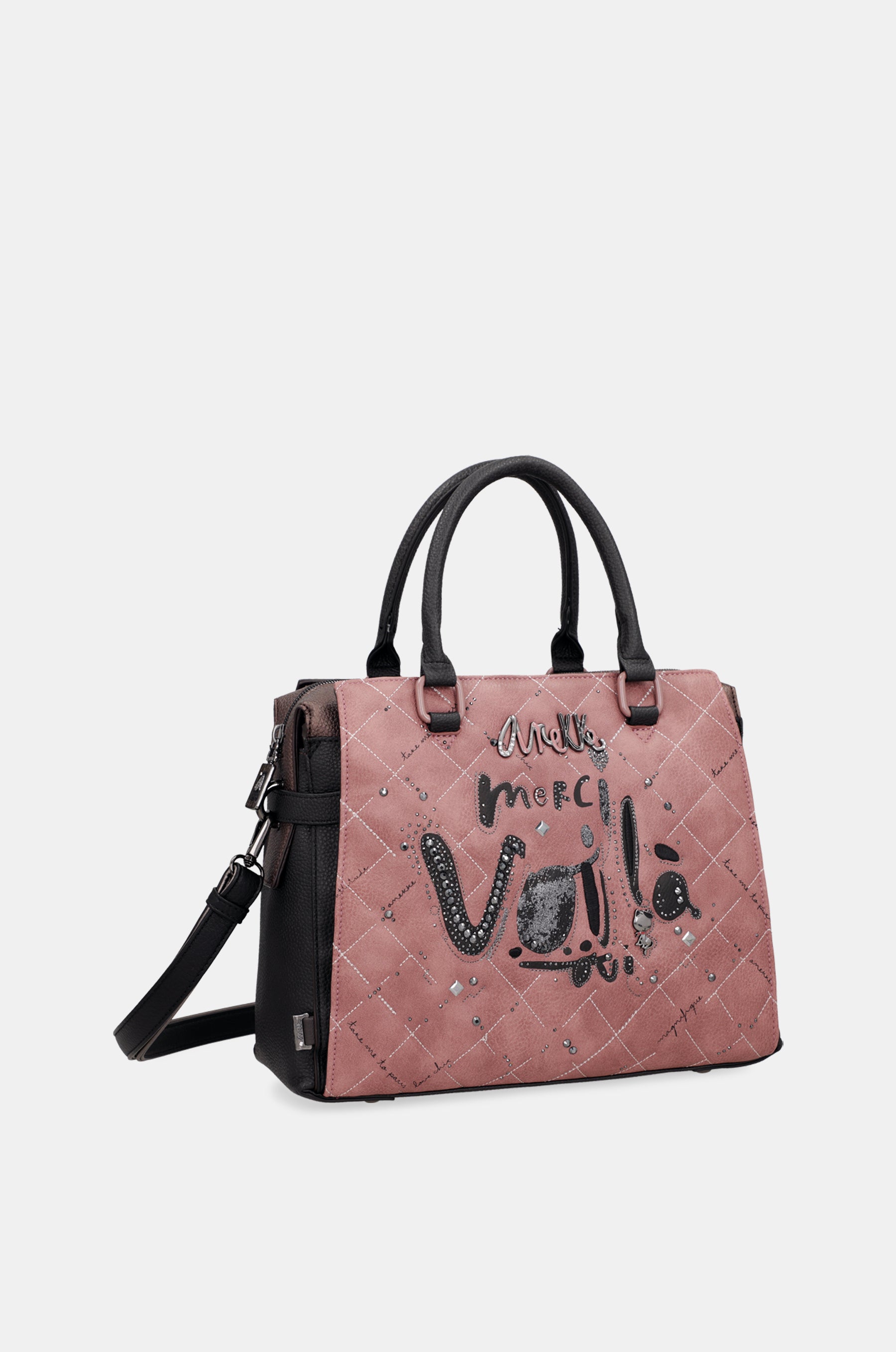 Tasche mit kurzem Henkel und Umhängeriemen Parisian
