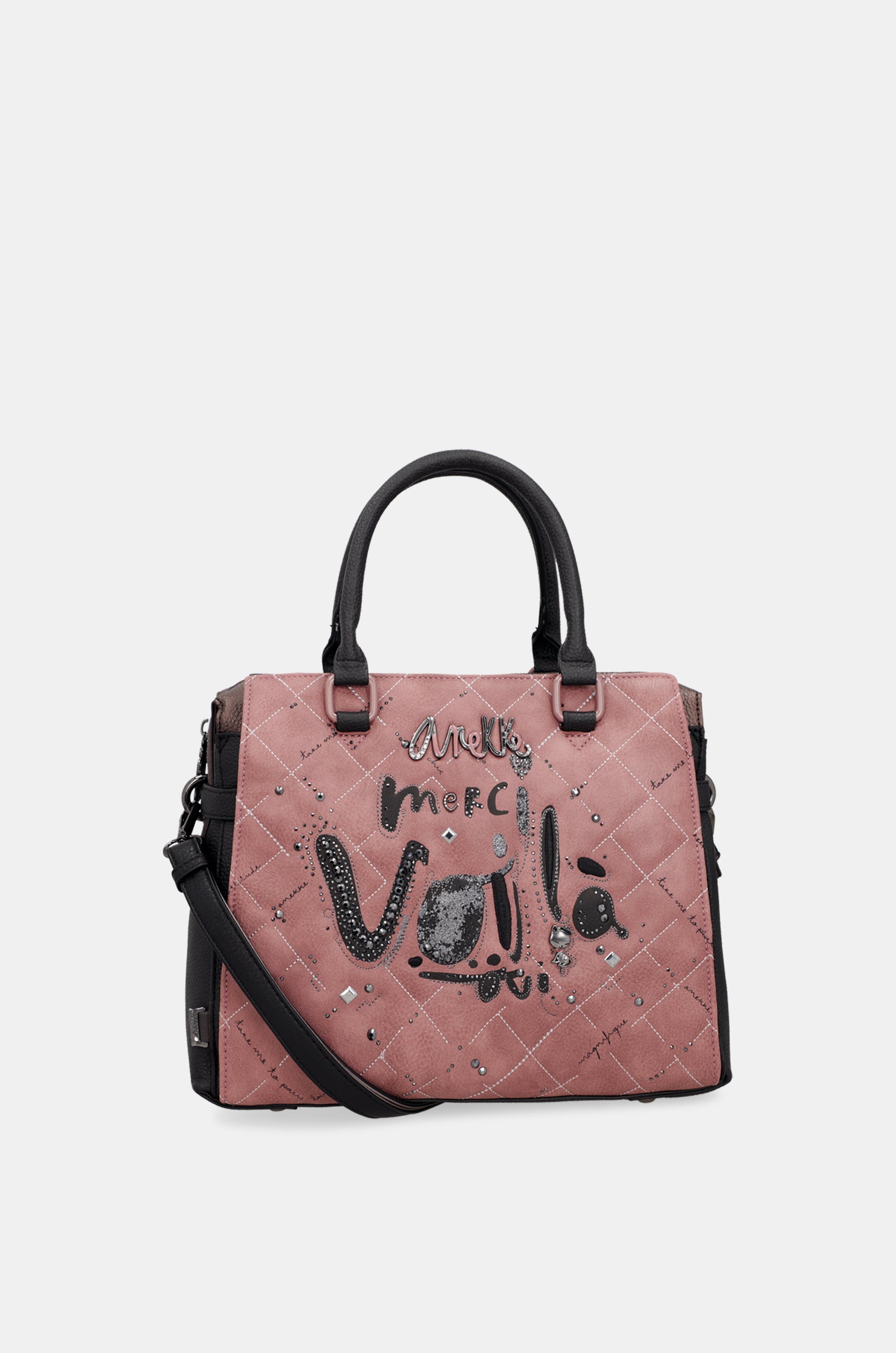 Tasche mit kurzem Henkel und Umhängeriemen Parisian