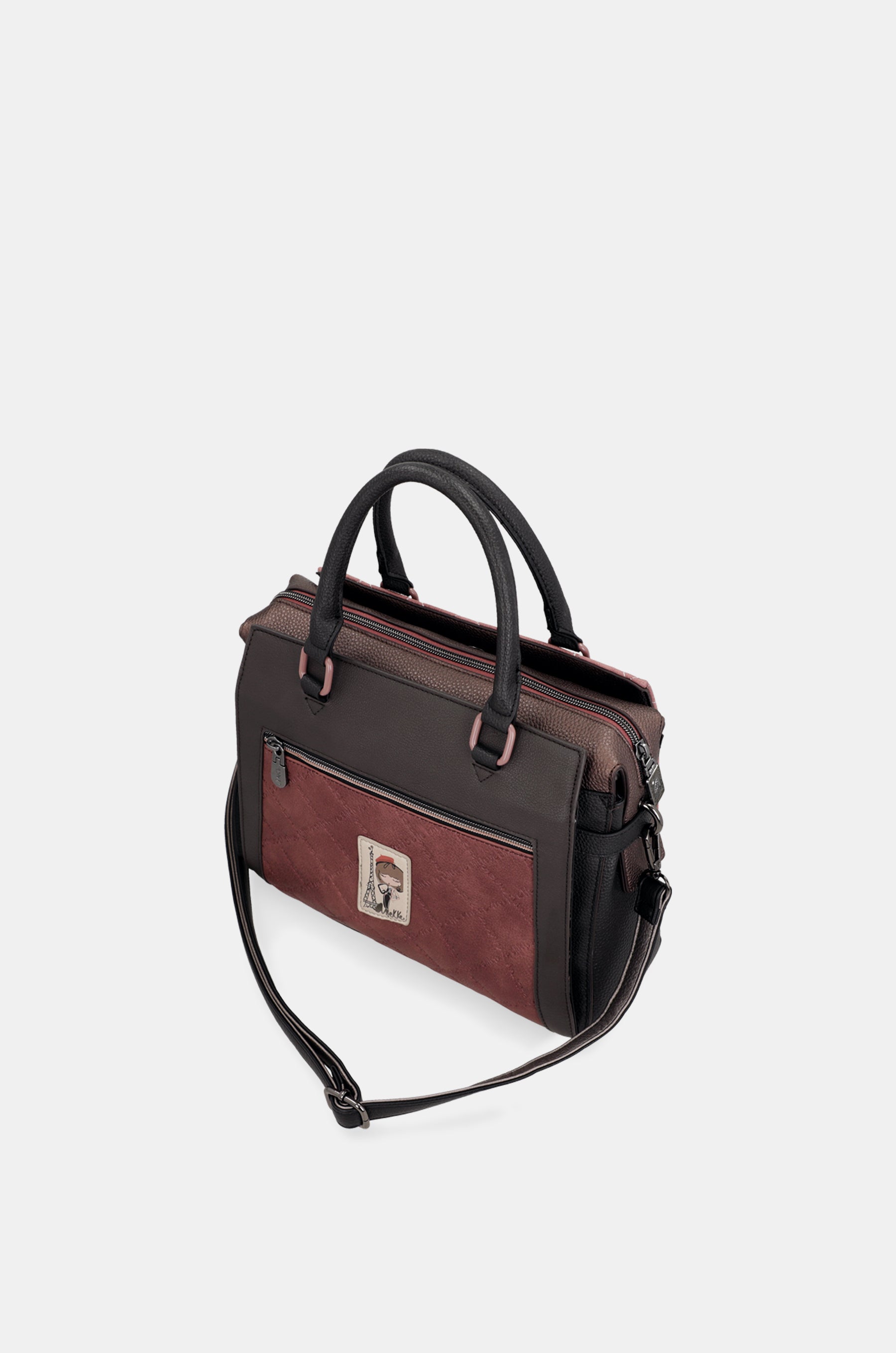 Tasche mit kurzem Henkel und Umhängeriemen Parisian
