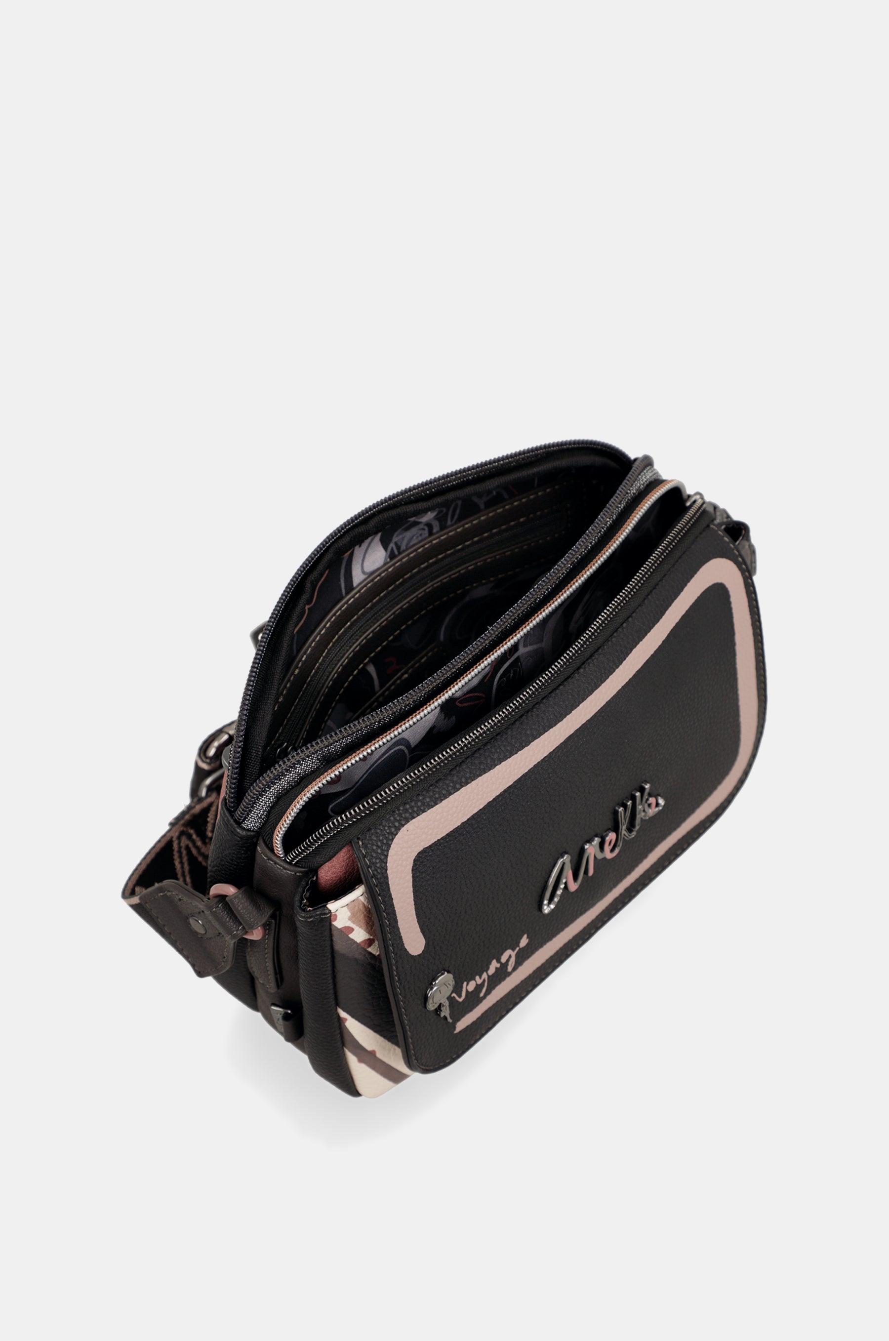 Umhängetasche oval mit Klappe Parisian