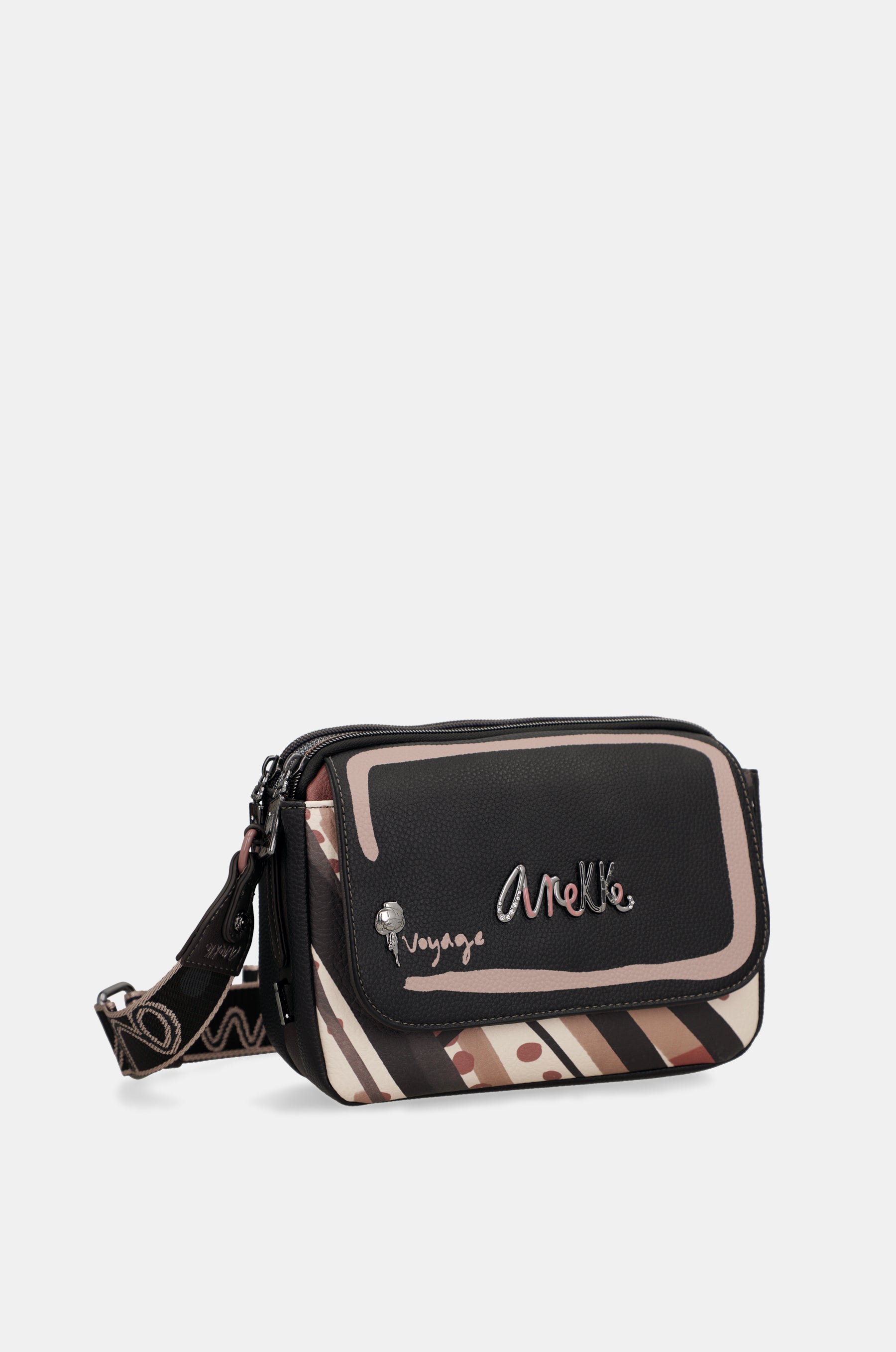 Umhängetasche oval mit Klappe Parisian