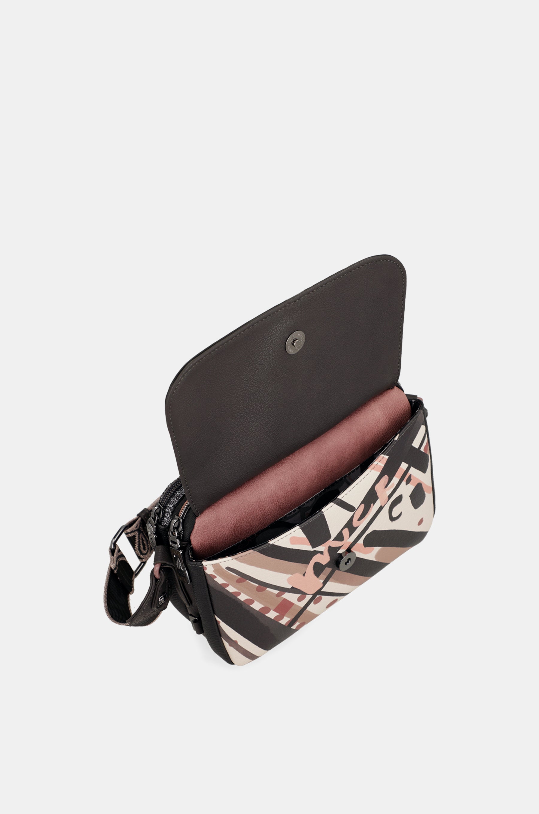 Umhängetasche oval mit Klappe Parisian