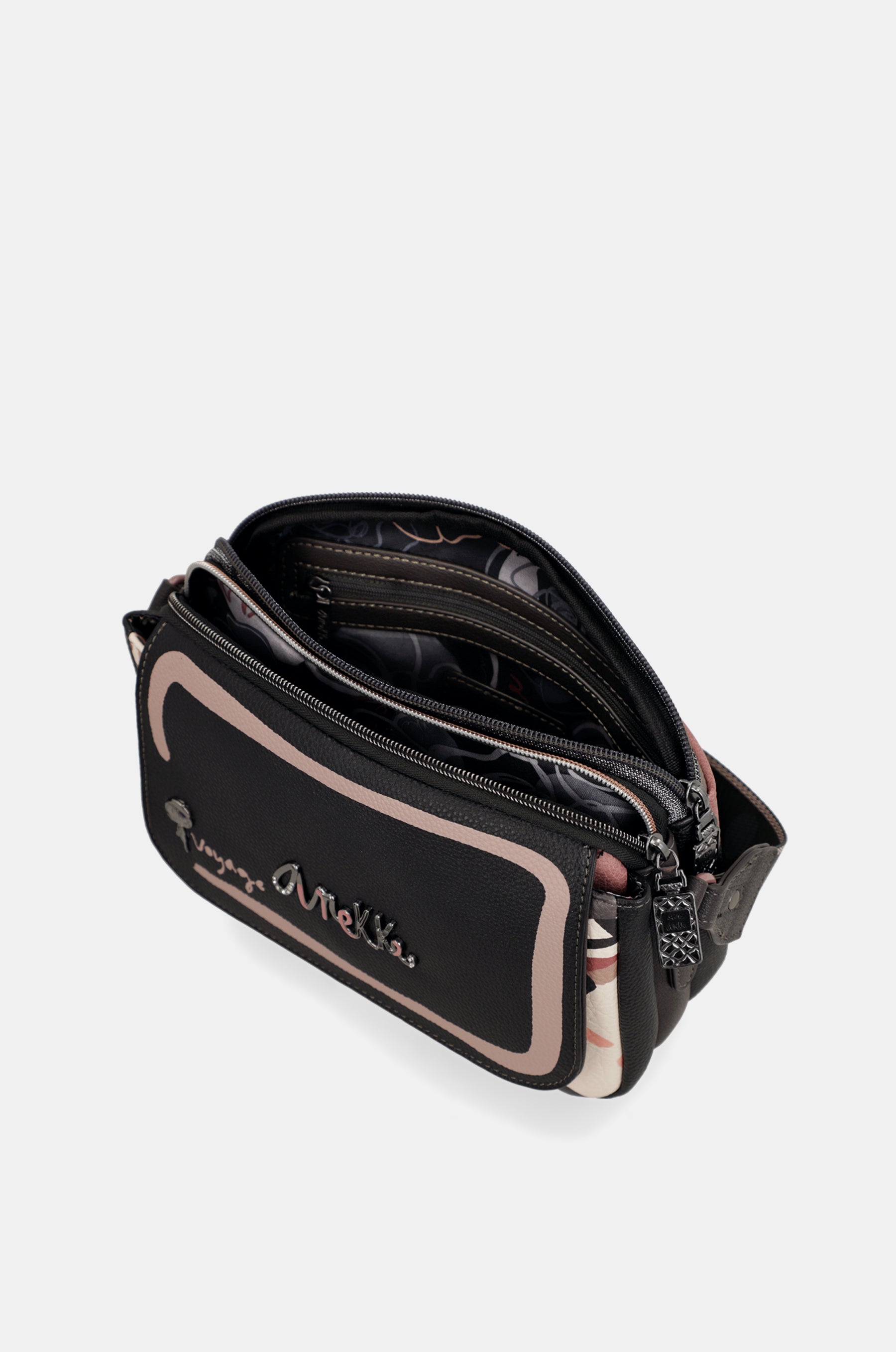 Umhängetasche oval mit Klappe Parisian