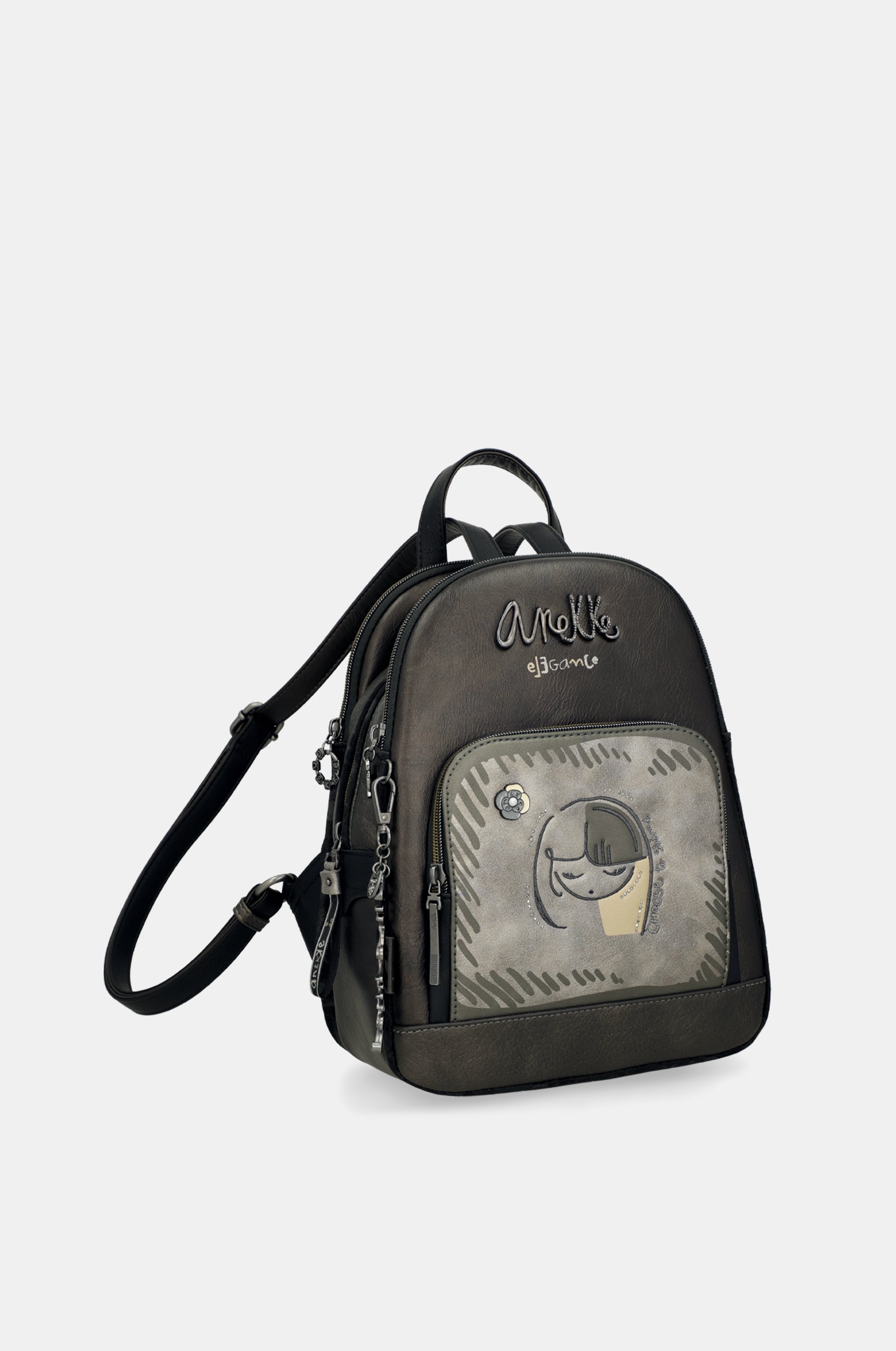 Rucksack mit 3 Fächern Nature Koko