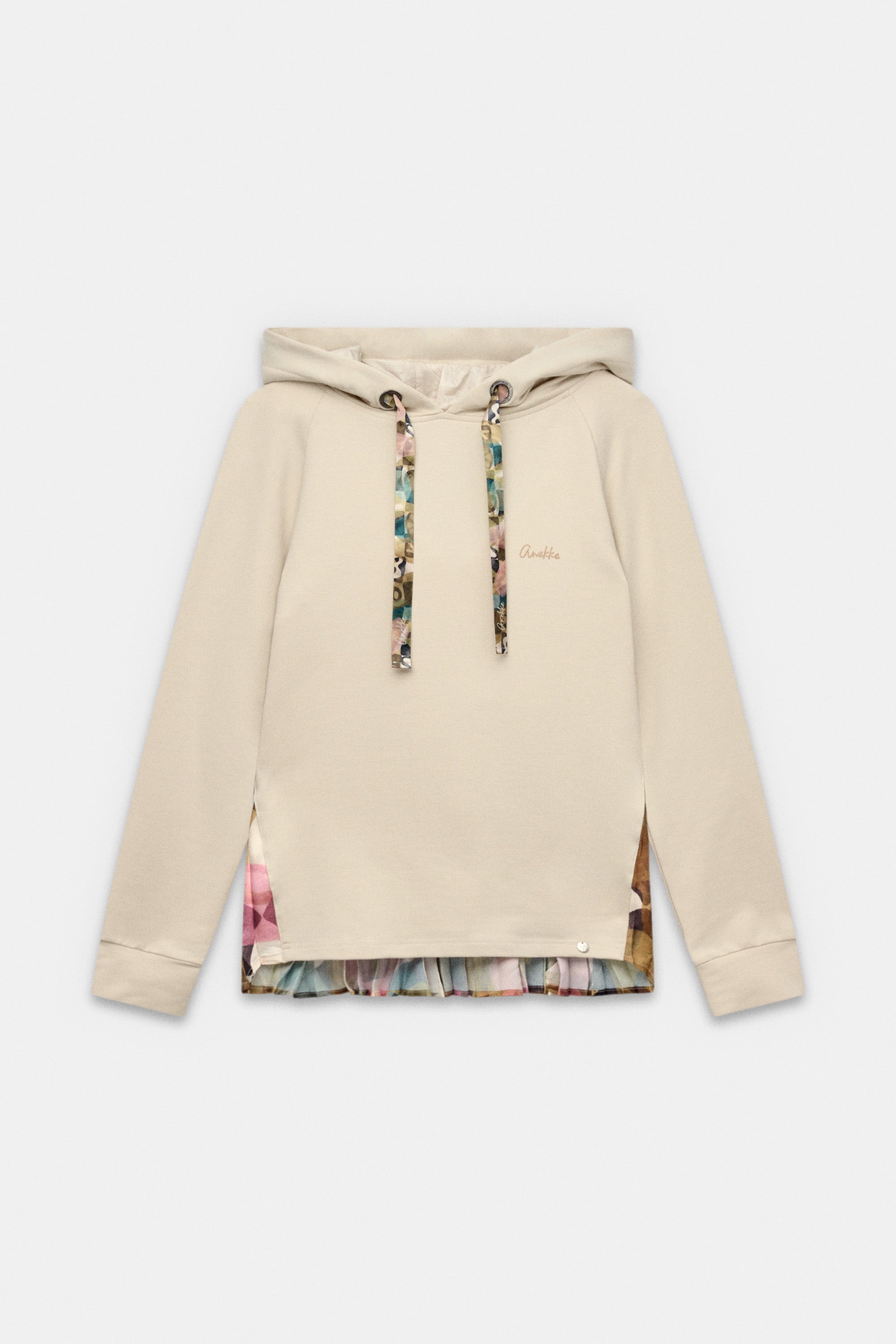 Sweatshirt mit plissierter Kapuze