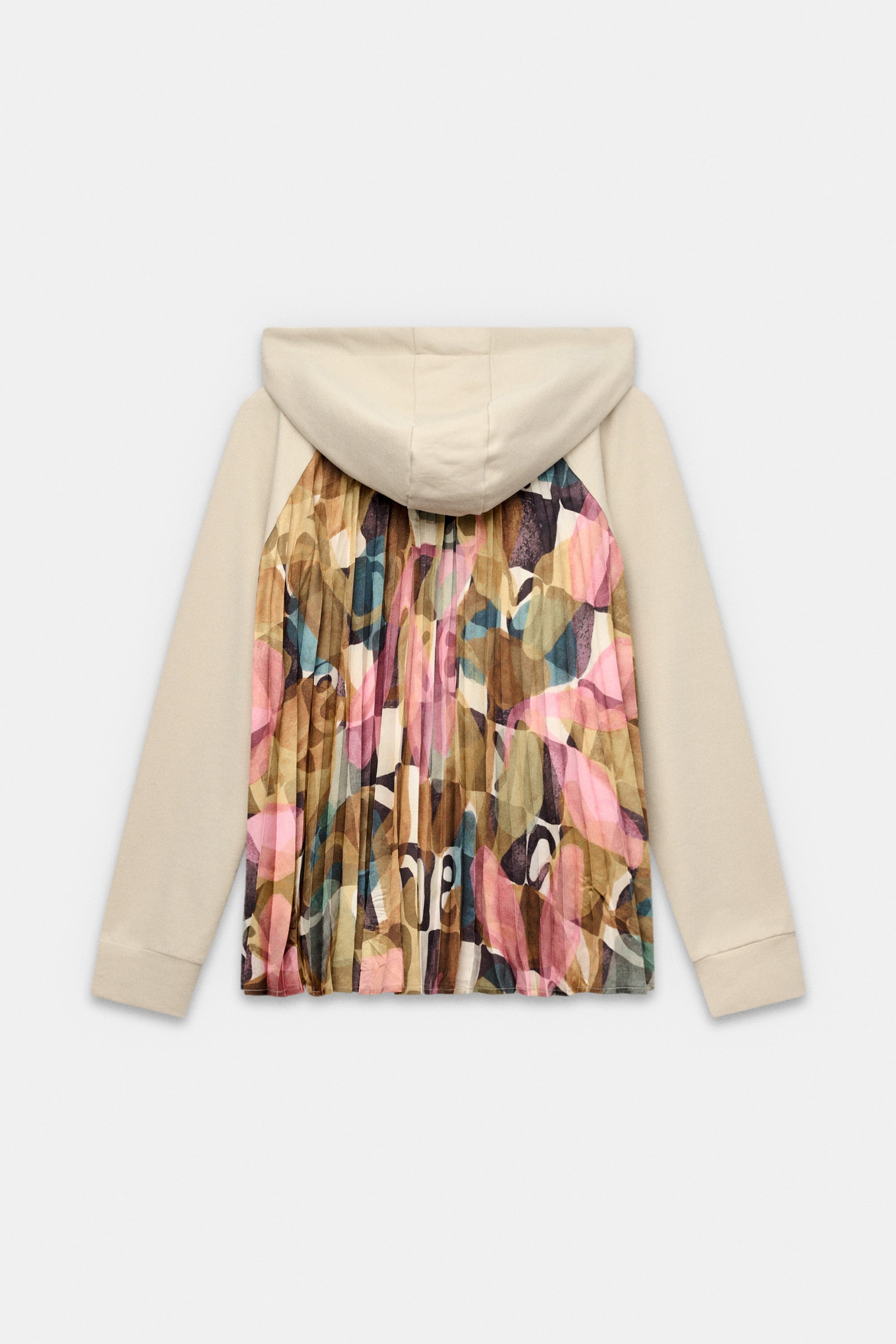 Sweatshirt mit plissierter Kapuze