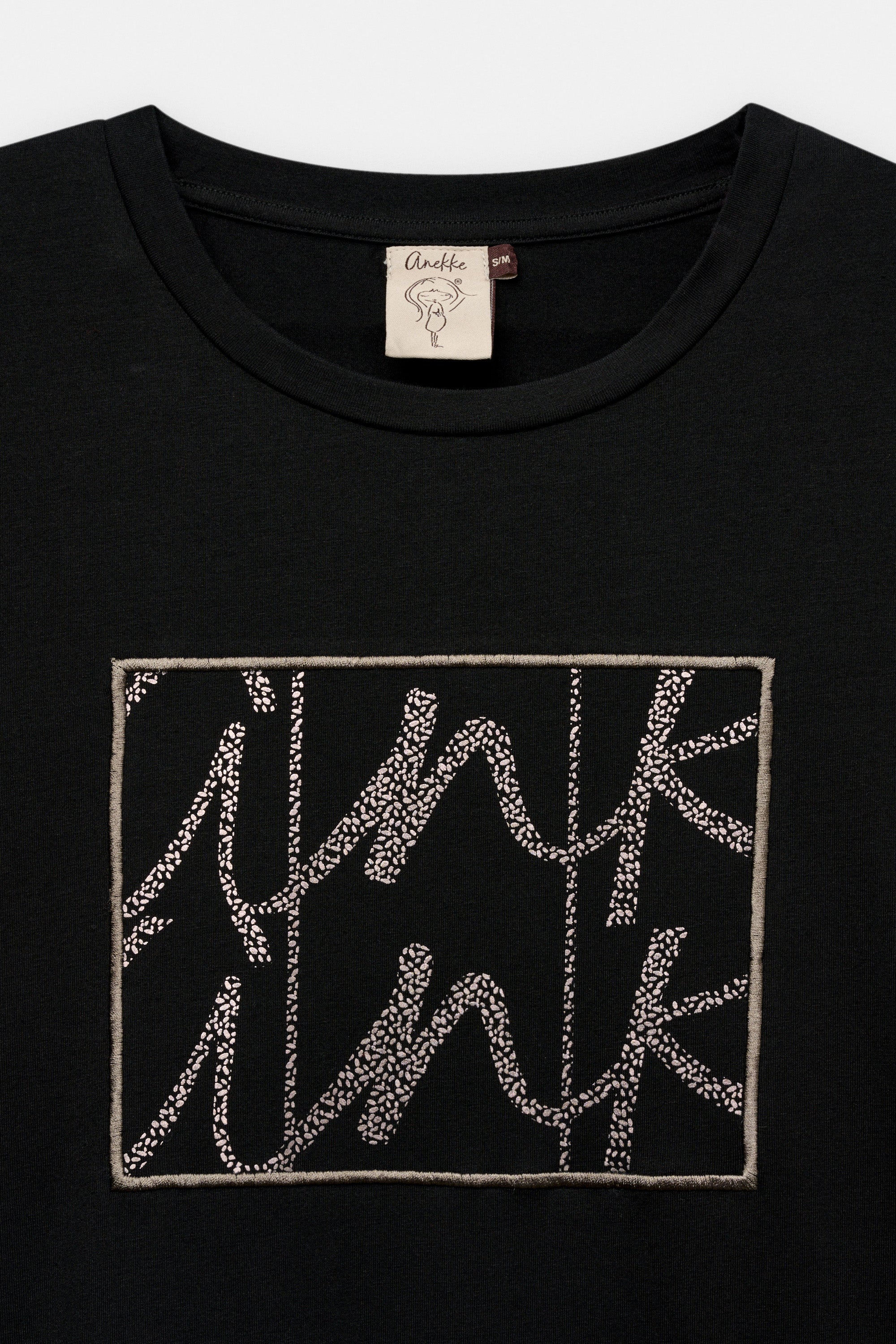 Schwarzes Kurzarm-T-Shirt