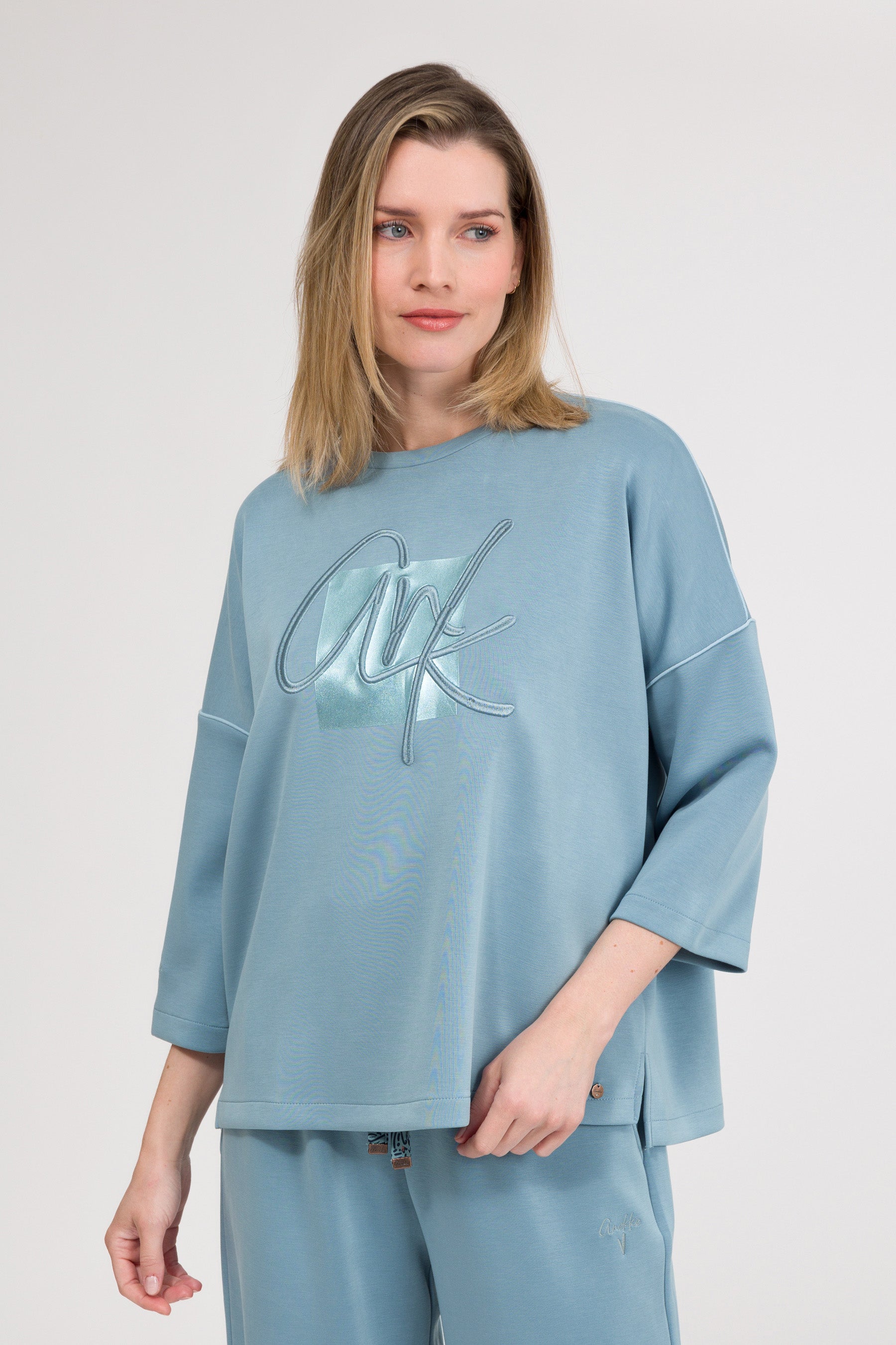Kurzärmliges Sweatshirt blau