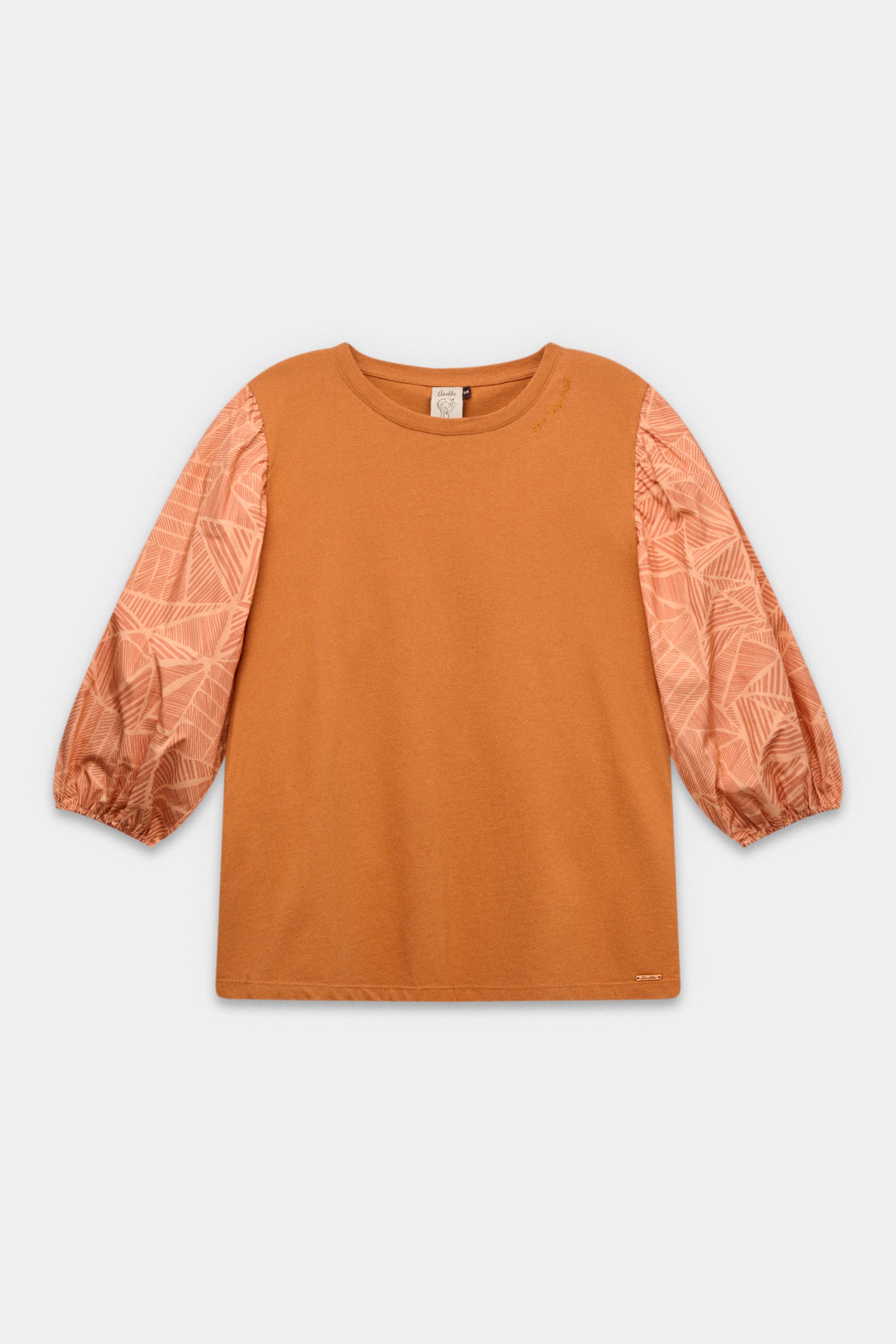 T-Shirt mit Puffärmeln und Print