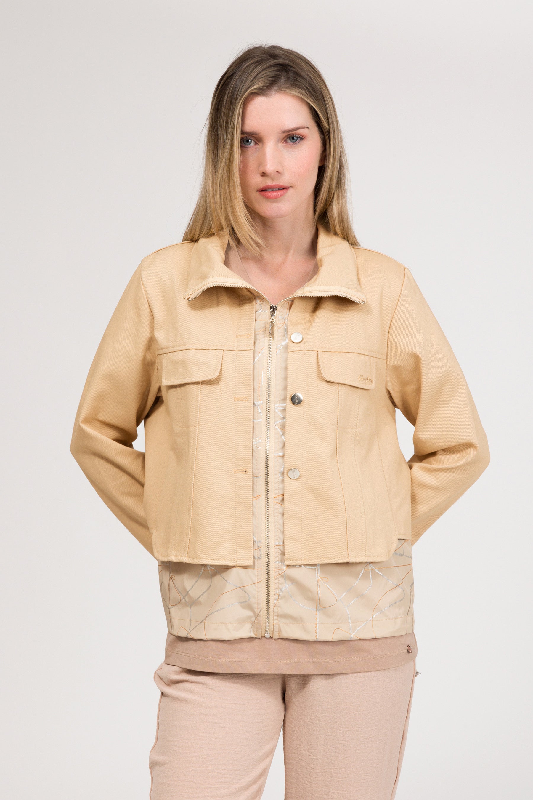 Beige Jacke