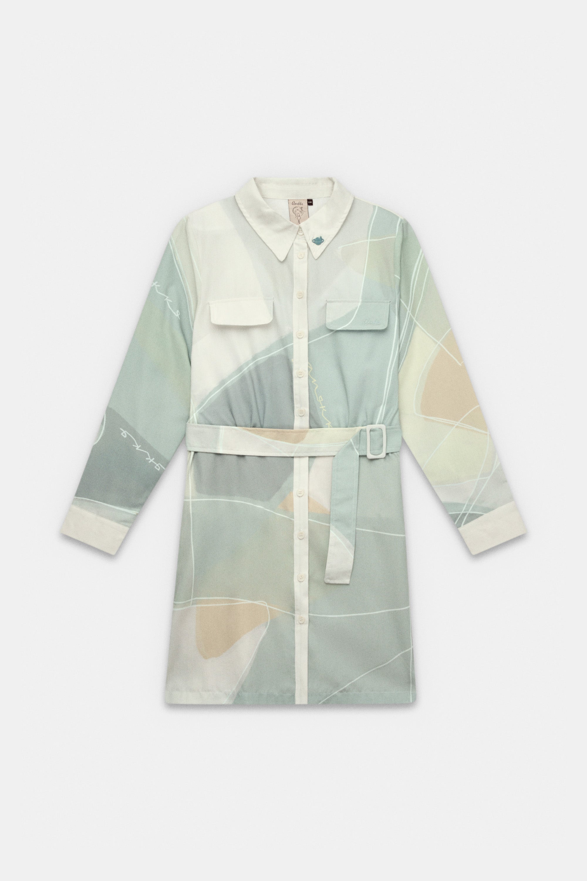 Langärmliges Kleid rosa