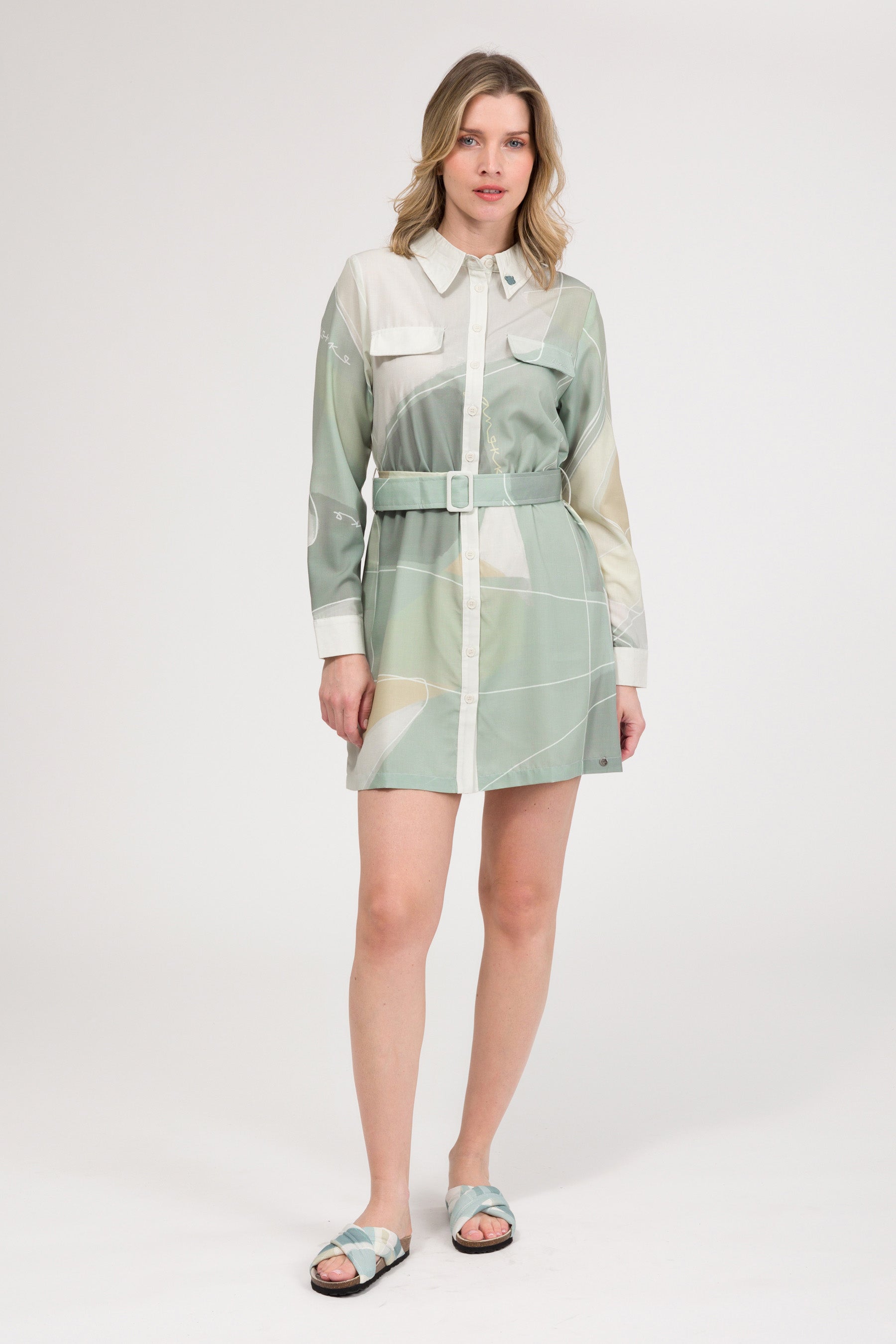 Langärmliges Kleid rosa