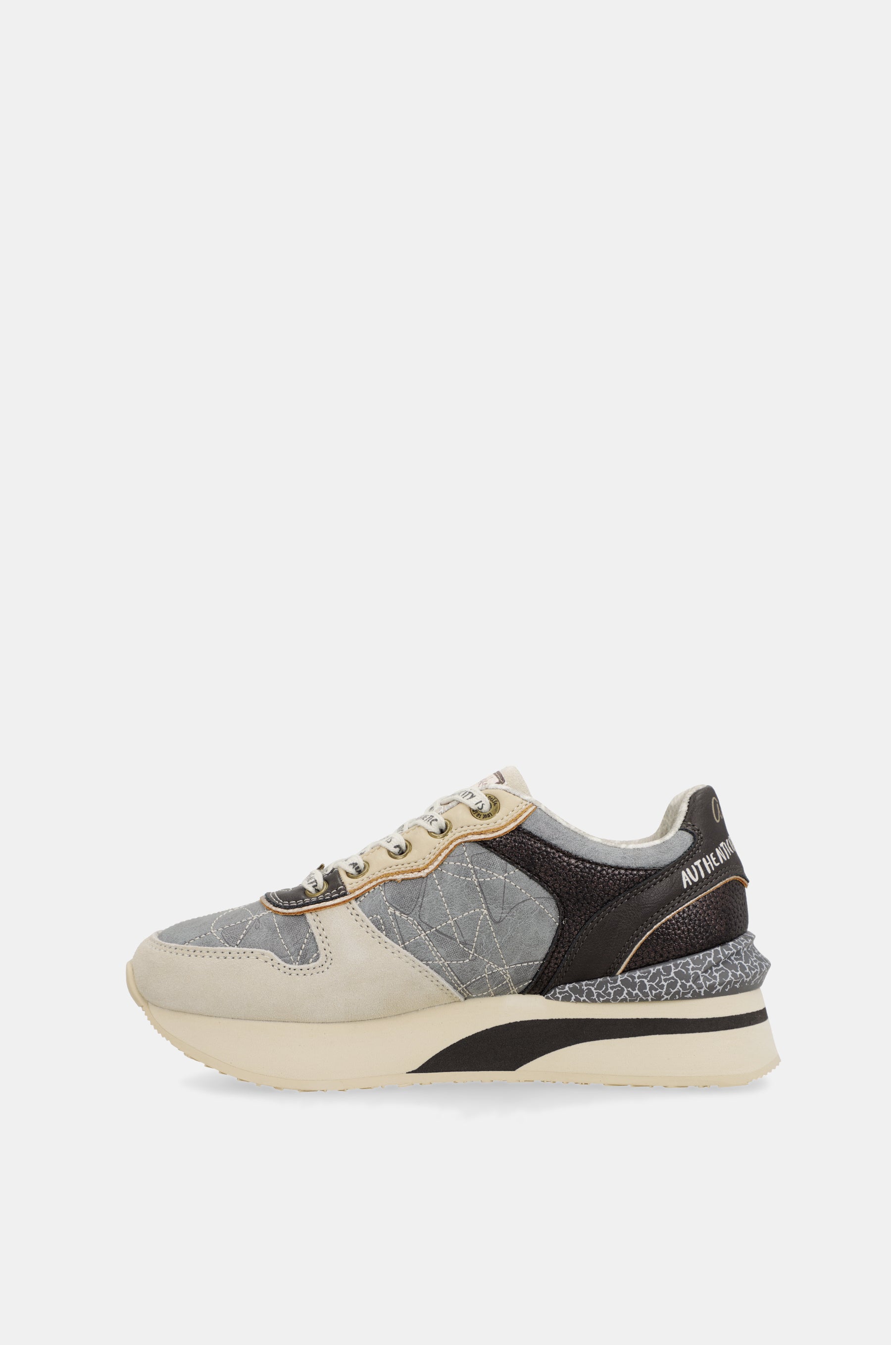 Blaue-beige Sneaker