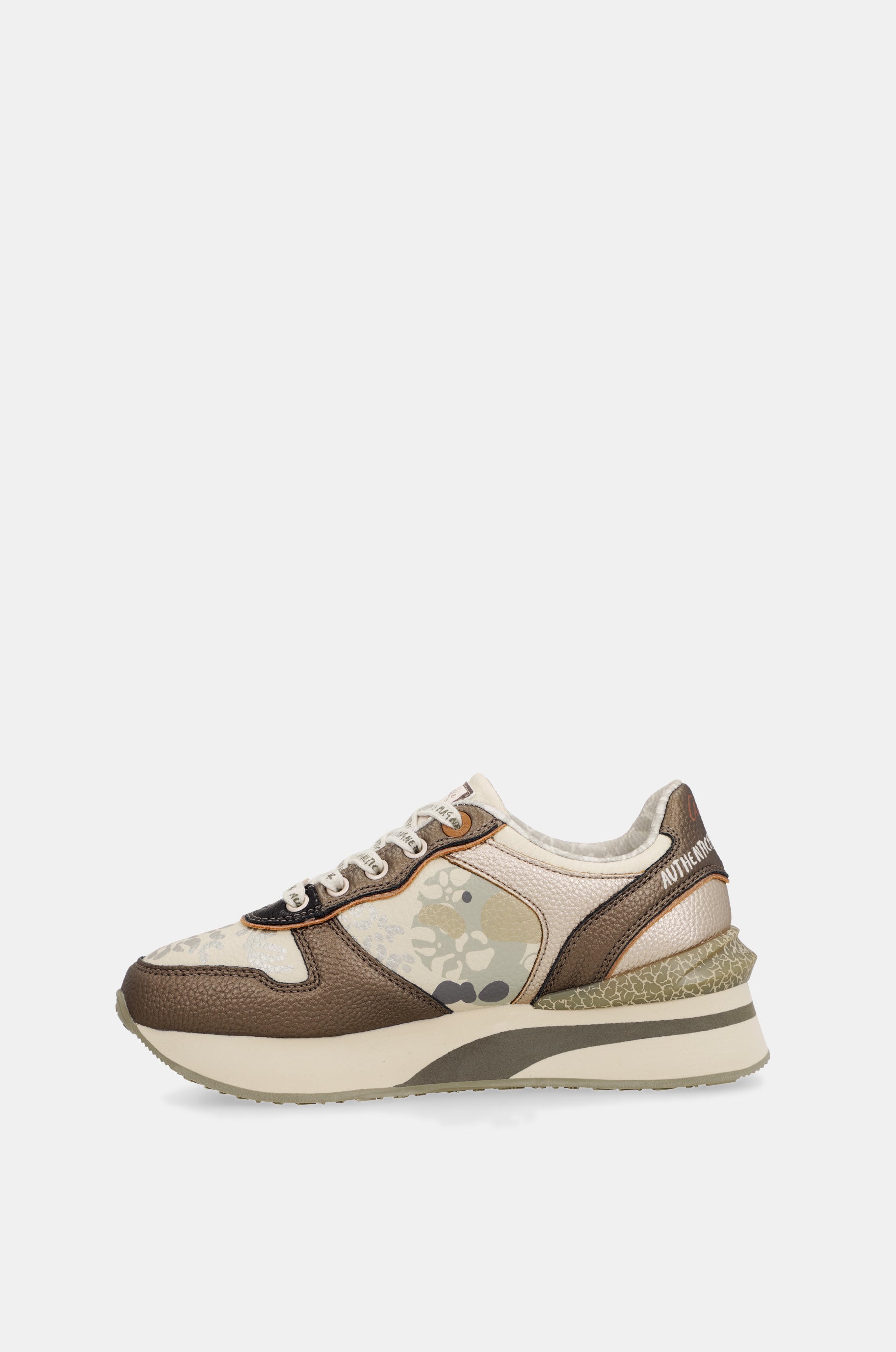Beige-kupferne Sneaker