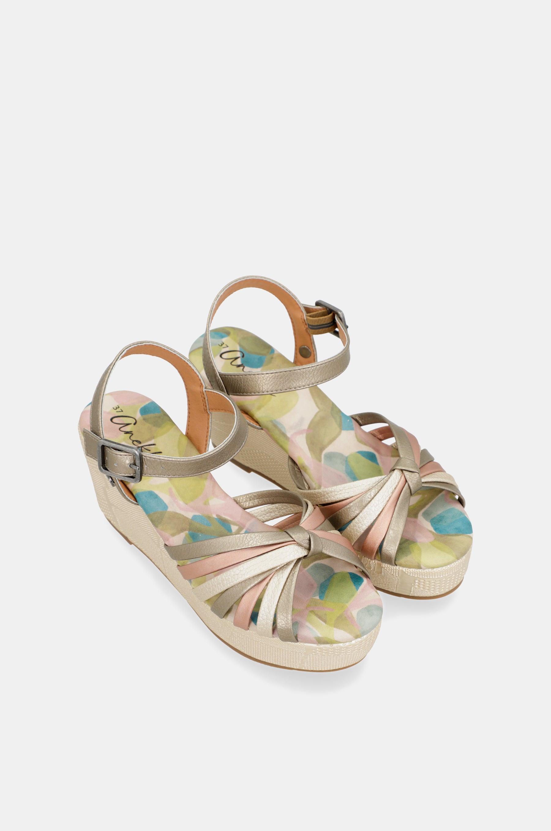 Bedruckte Bloom Kreuzsandalen