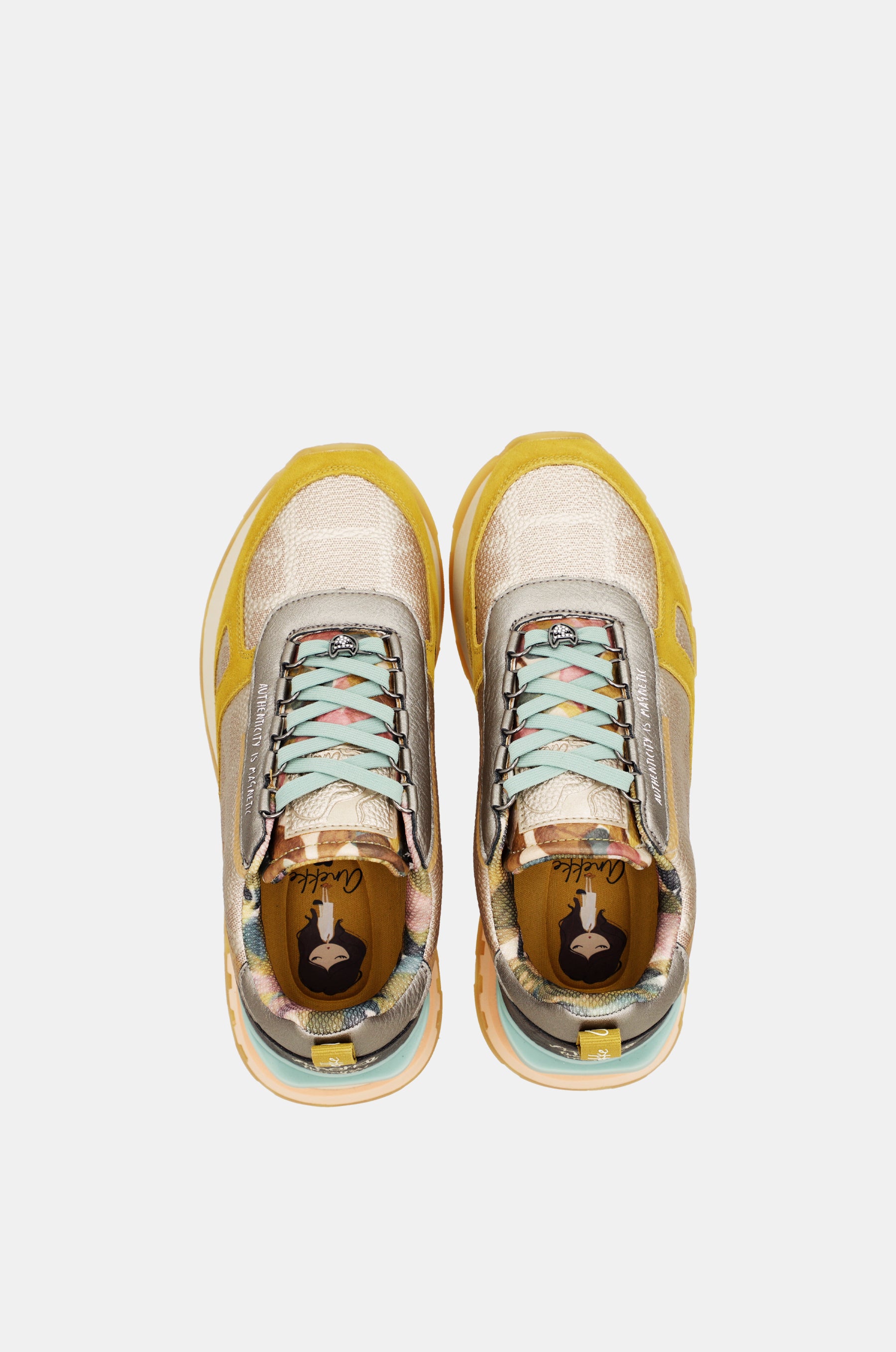 Gelb-goldene Bloom Sneaker
