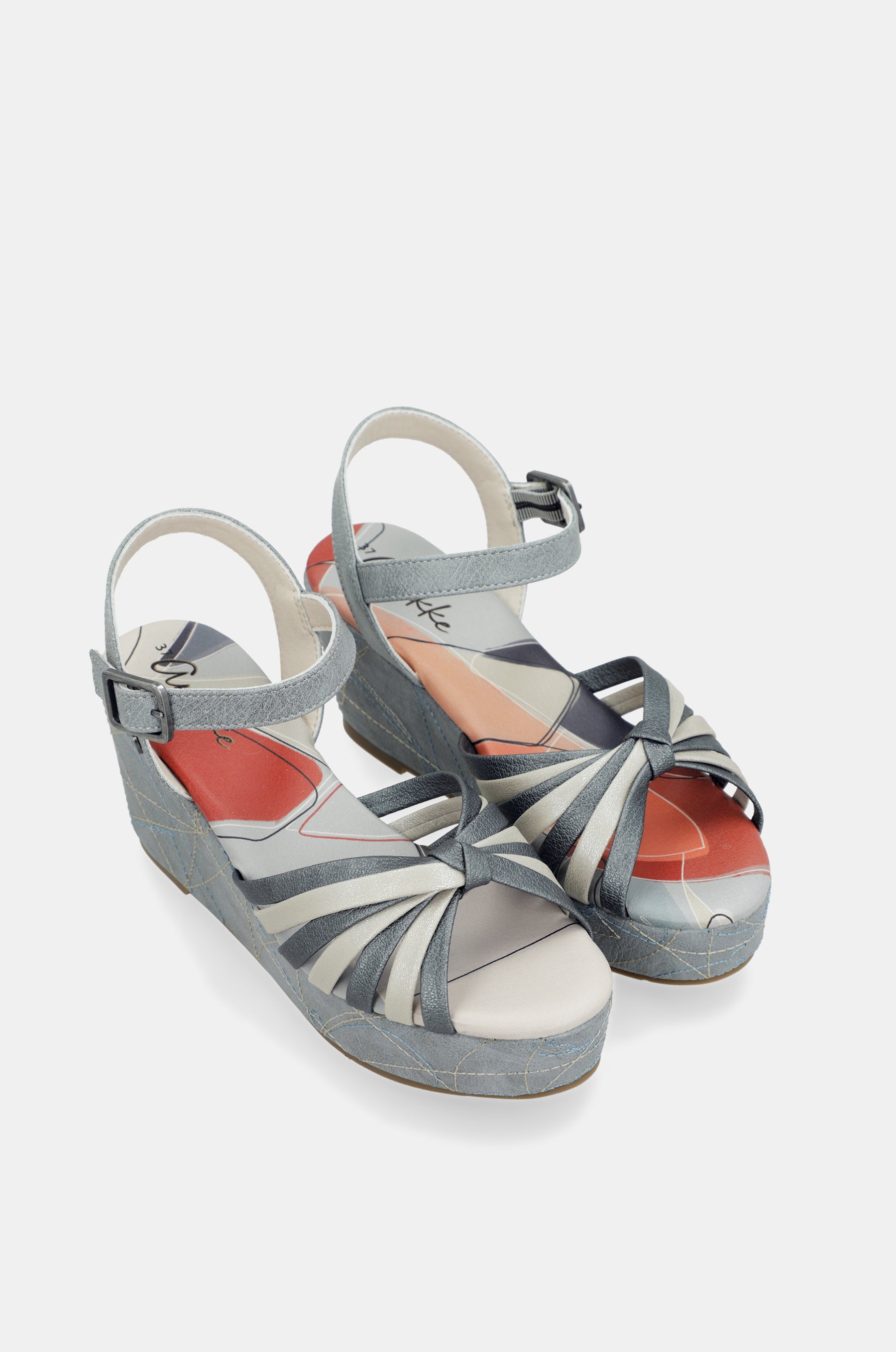 Blaue Auralis Kreuzsandalen