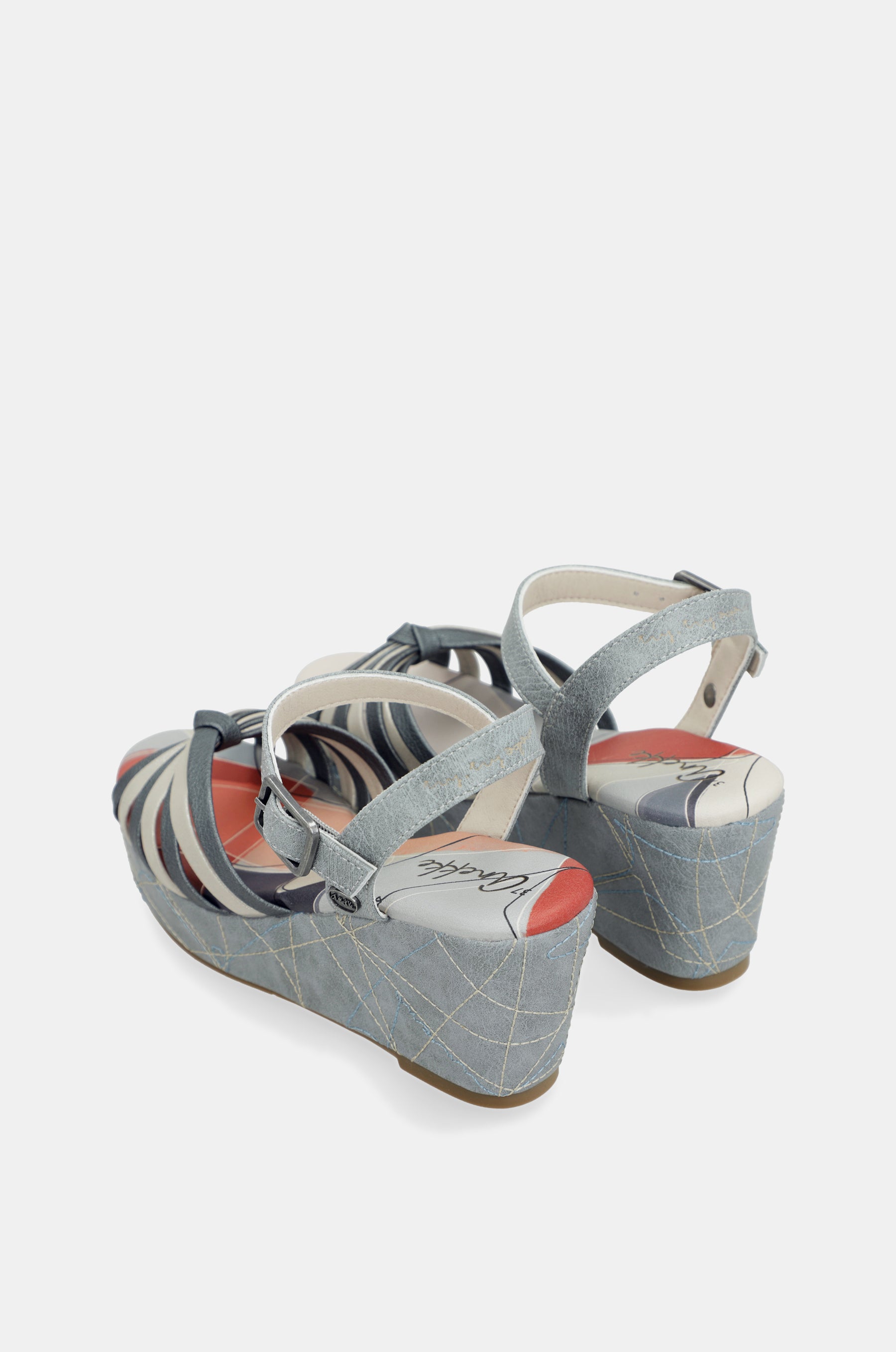 Blaue Auralis Kreuzsandalen