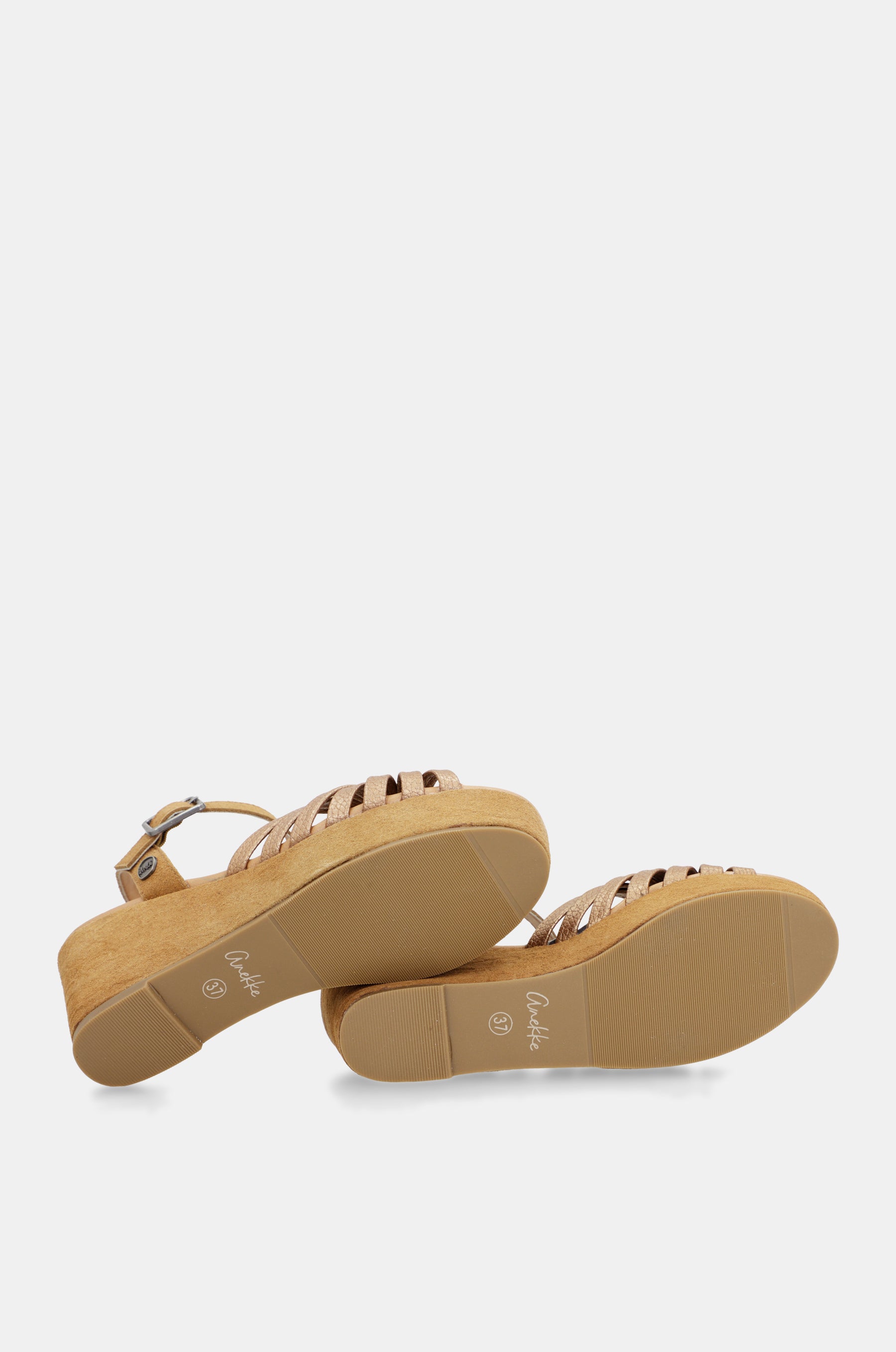 Zimtfarbene Gaia Kreuzsandalen