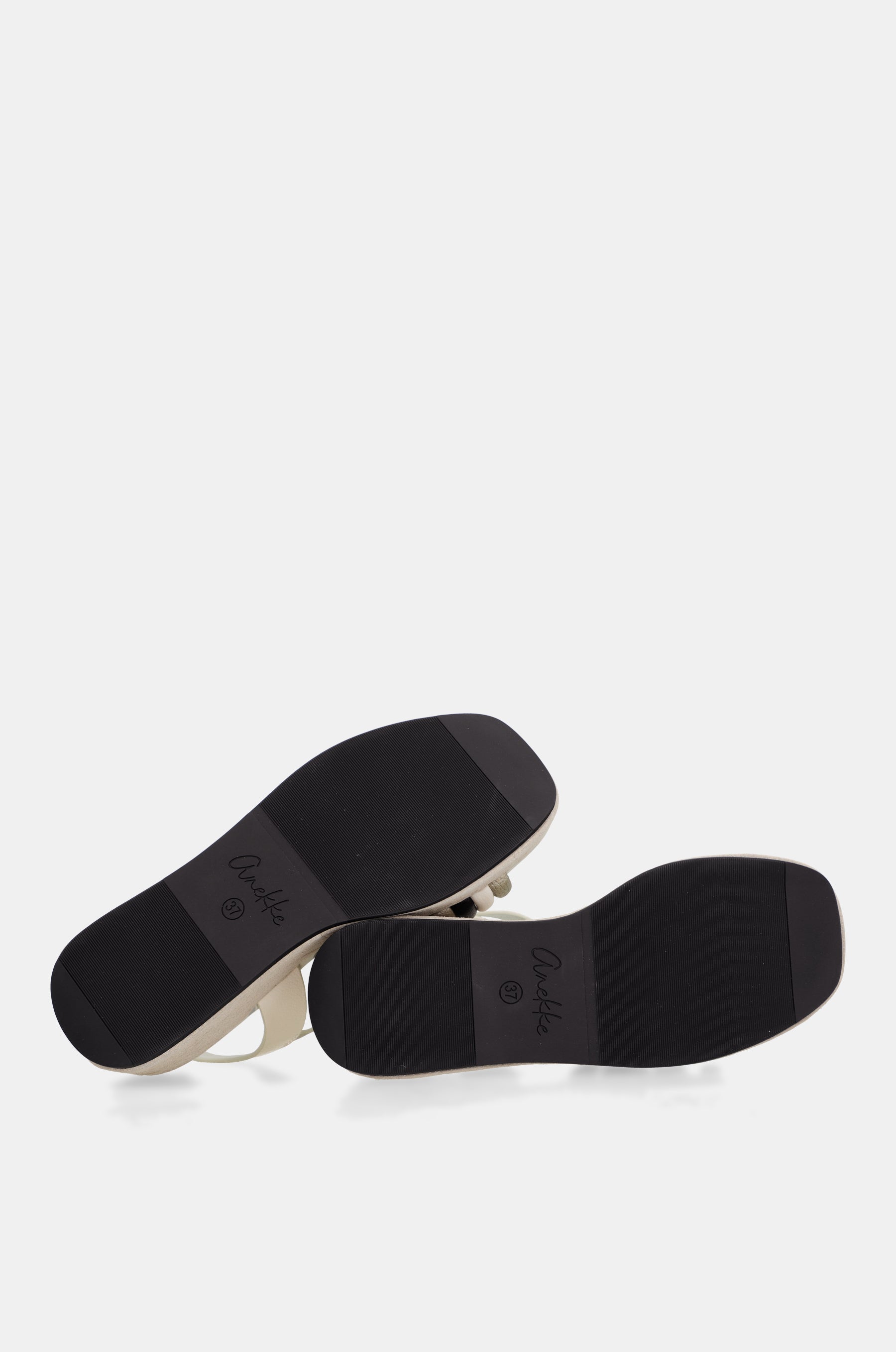 Beige Plateausandalen