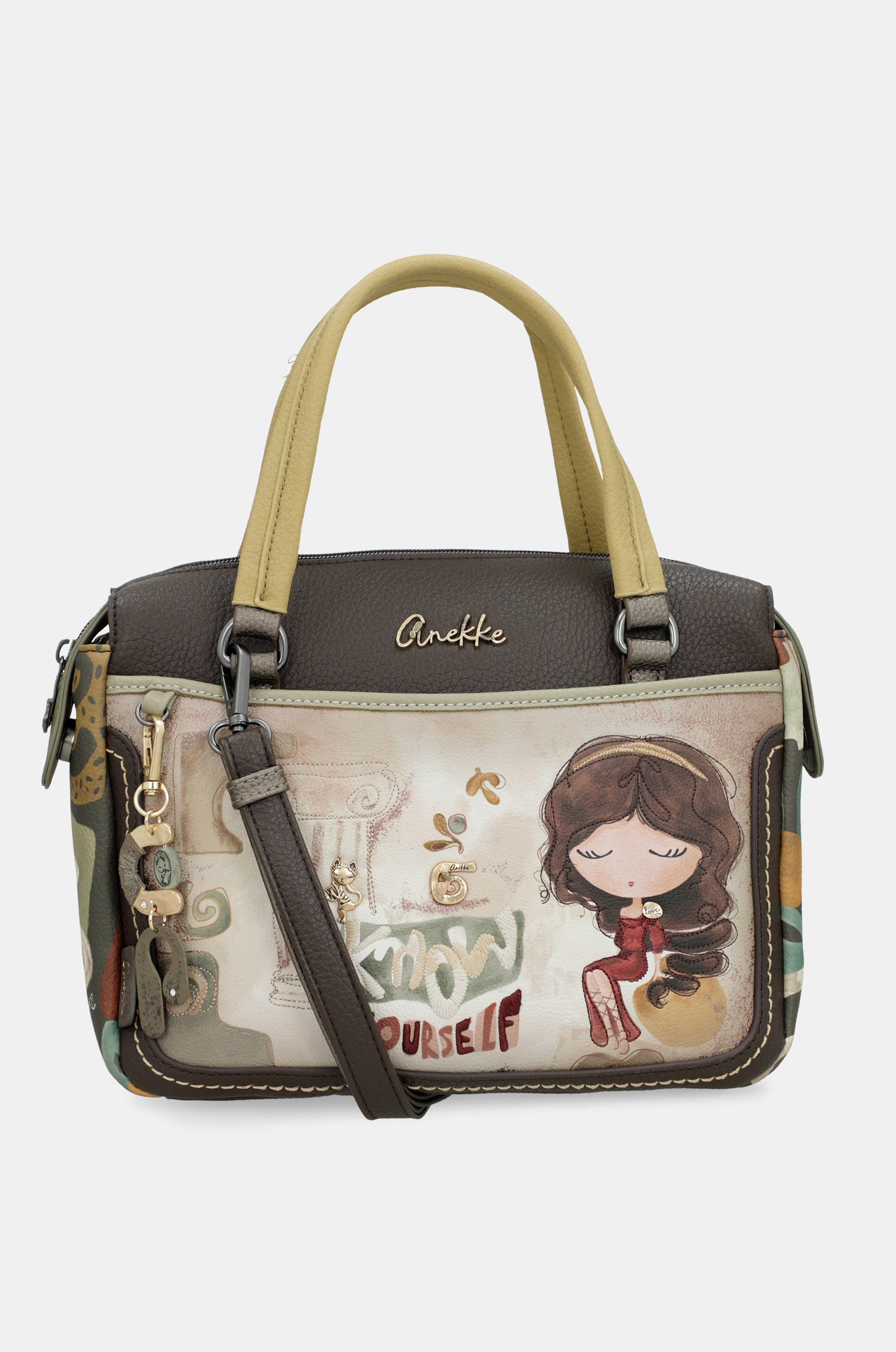 Tasche mit kurzem Griff und Umhängeriemen Muse