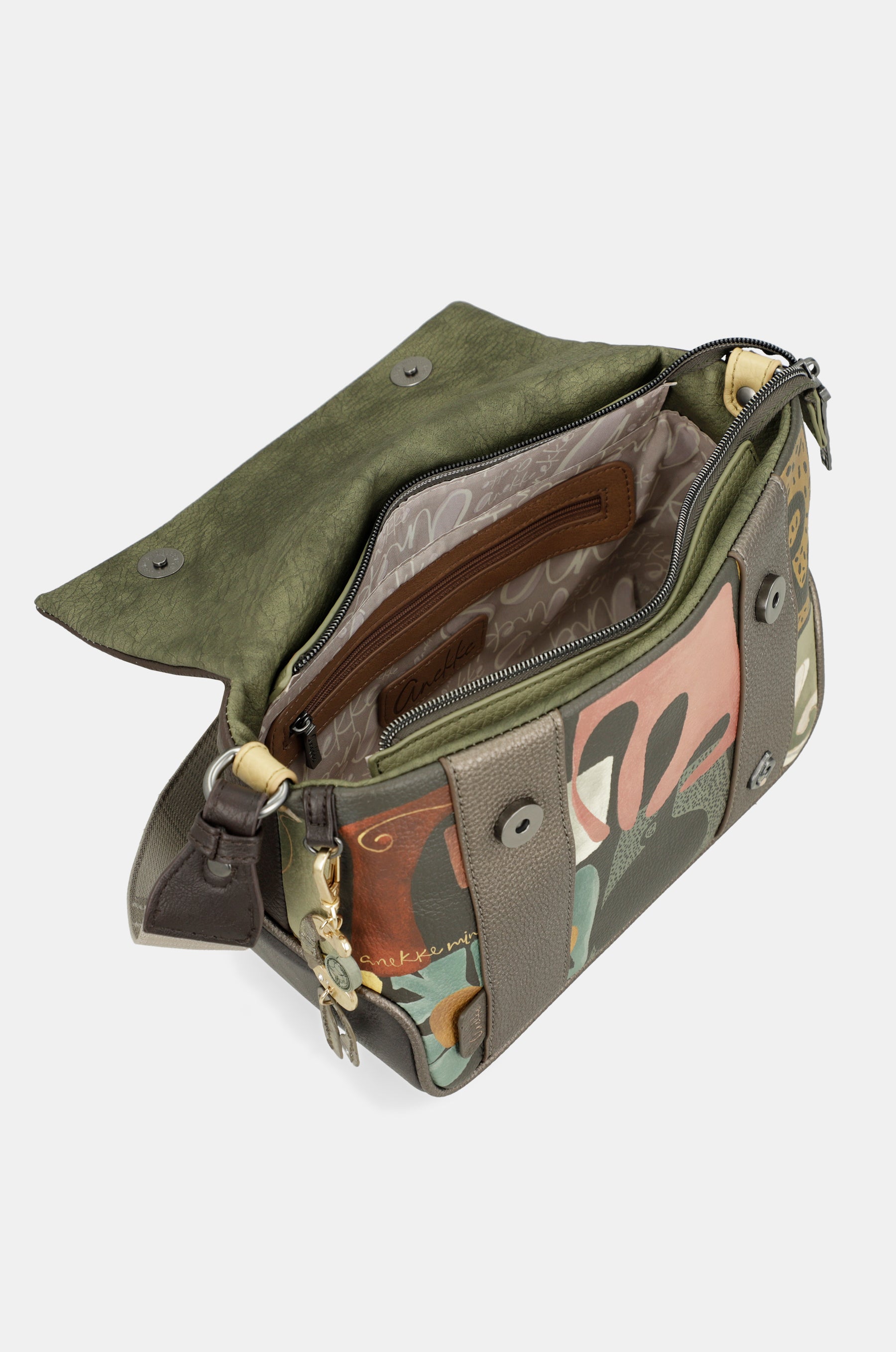 Umhängetasche mit Überschlag gemustert Amphora