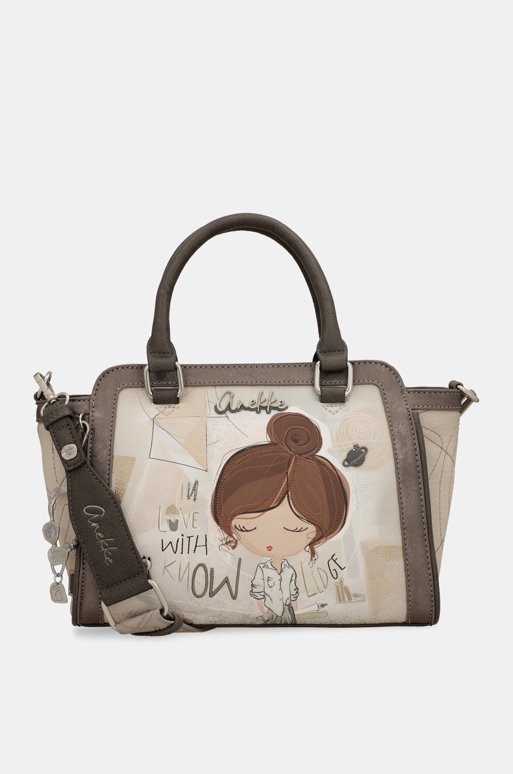 Tasche mit kurzem Griff und Umhängeriemen Sophia