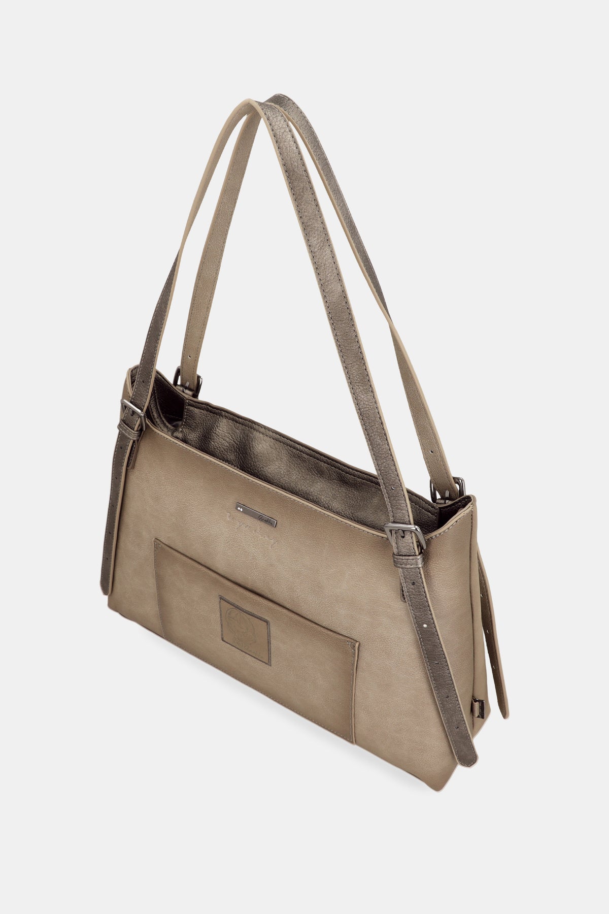Schultertasche Taupe