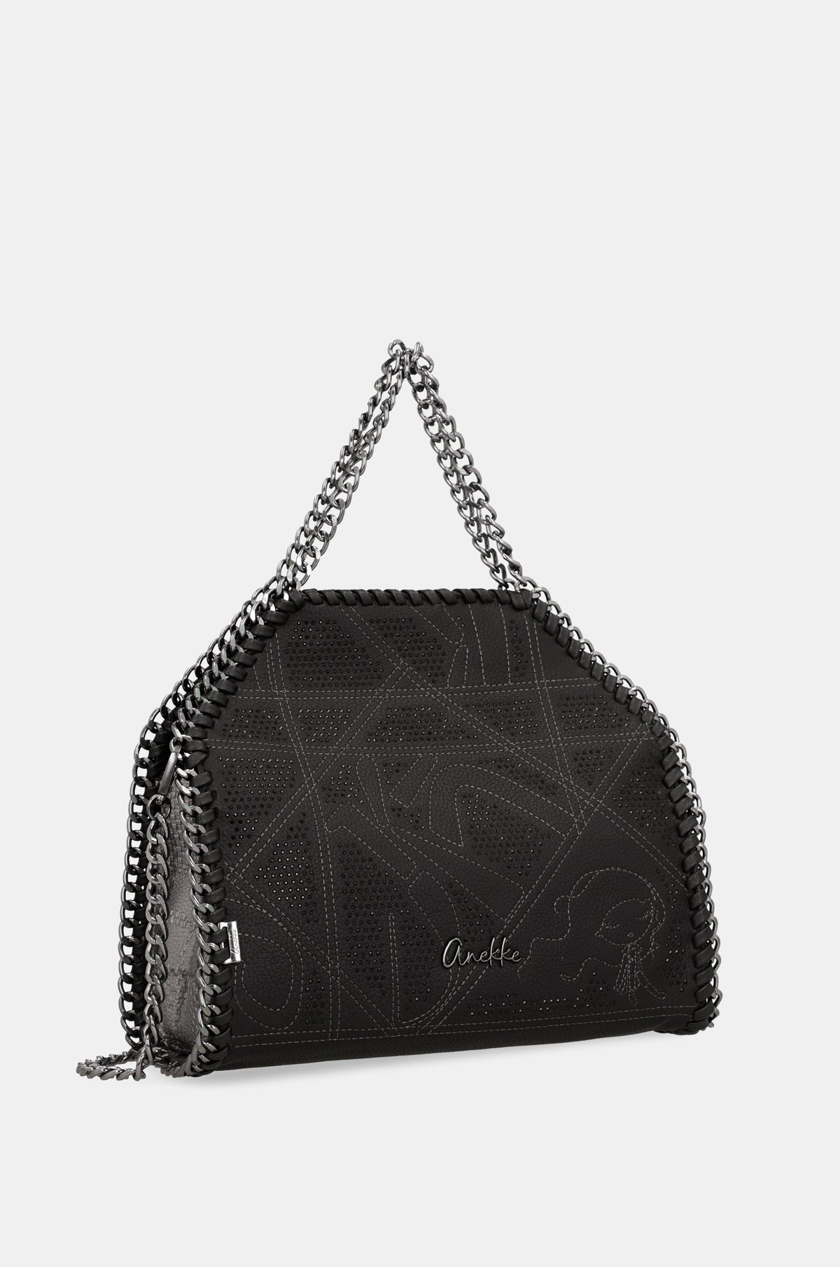 Schultertasche Iron mit metallischem Griff