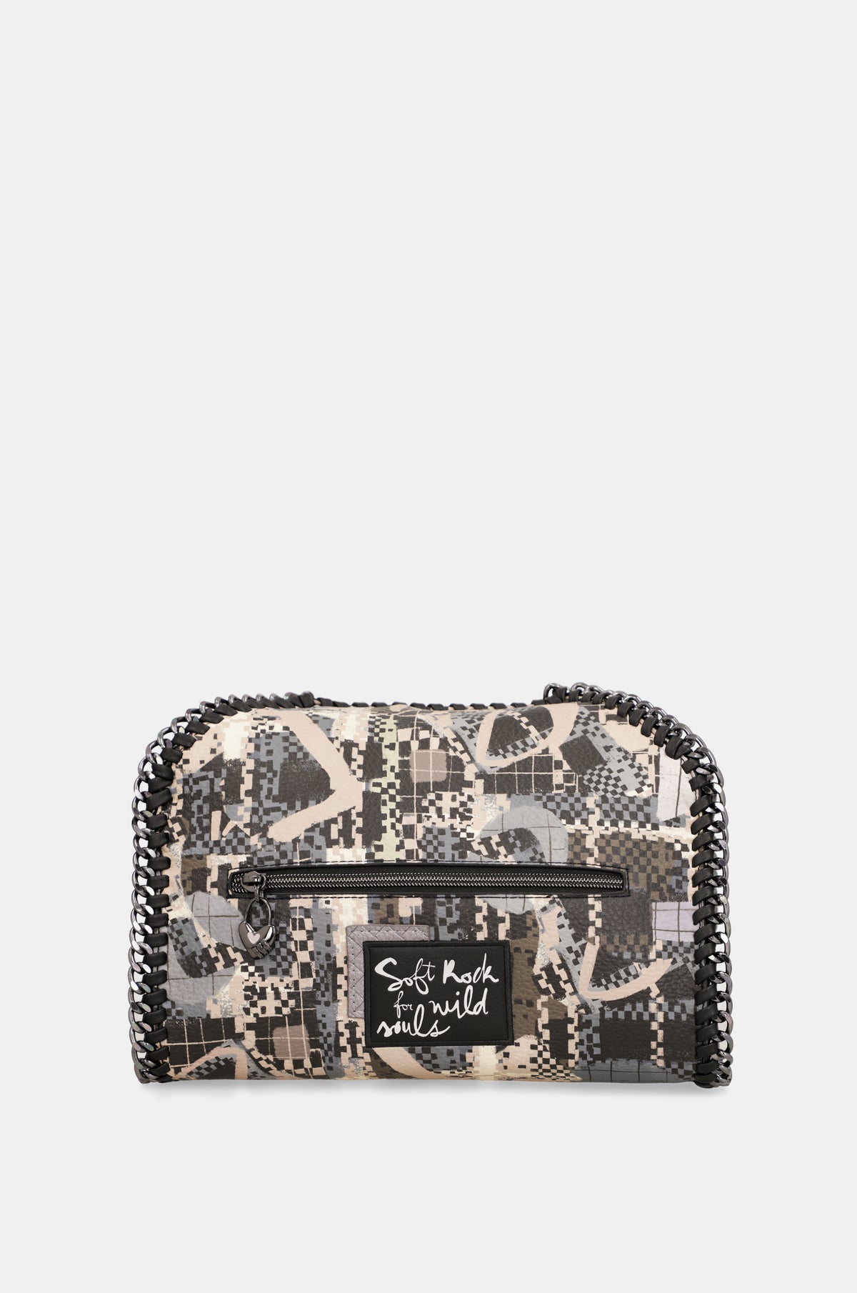 Schultertasche Iron mit metallischem Griff