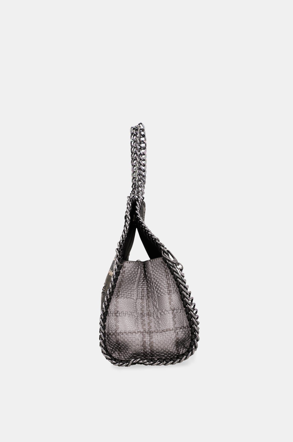 Schultertasche Iron mit metallischem Griff