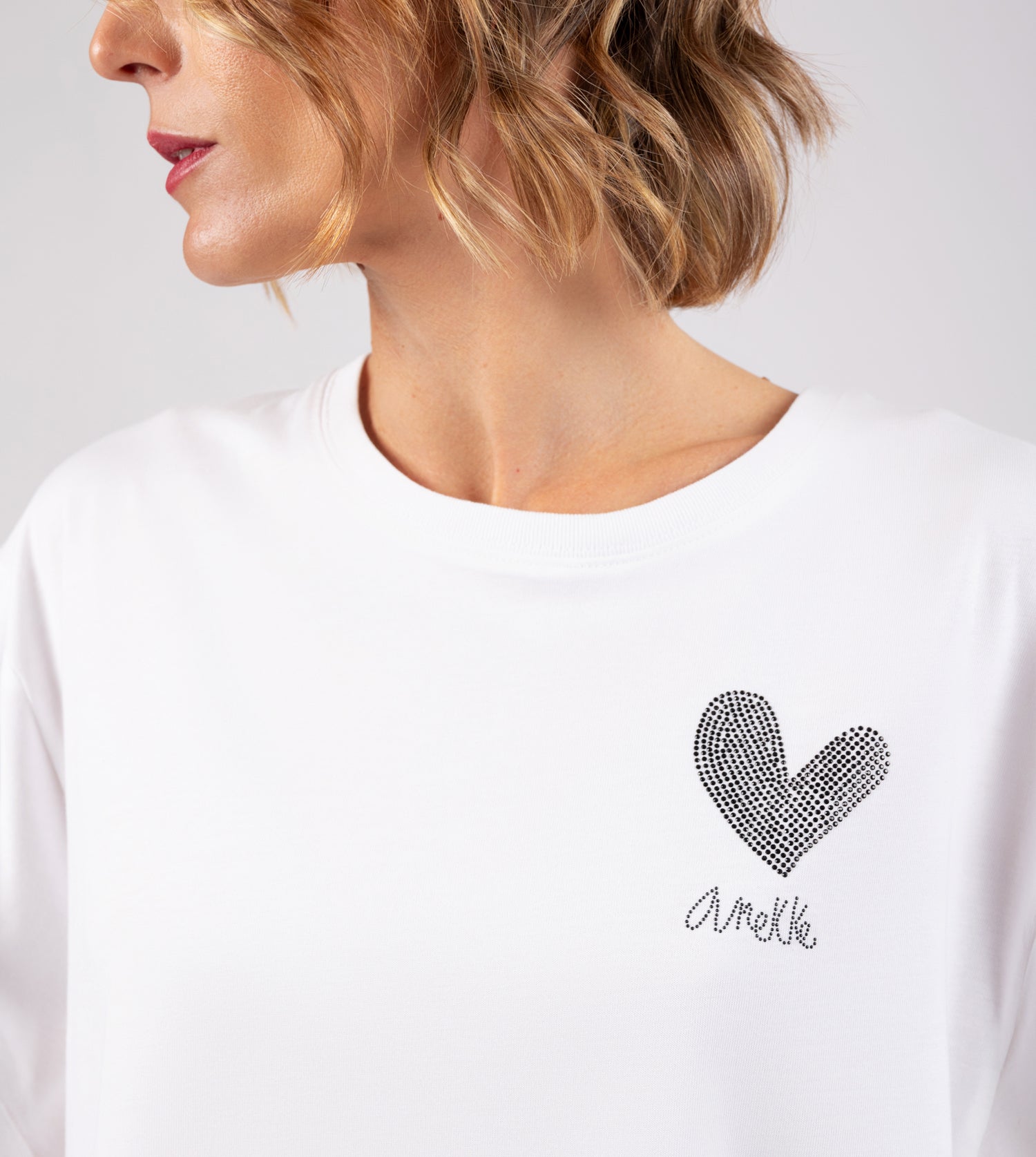Anekke weißes Crop-Top