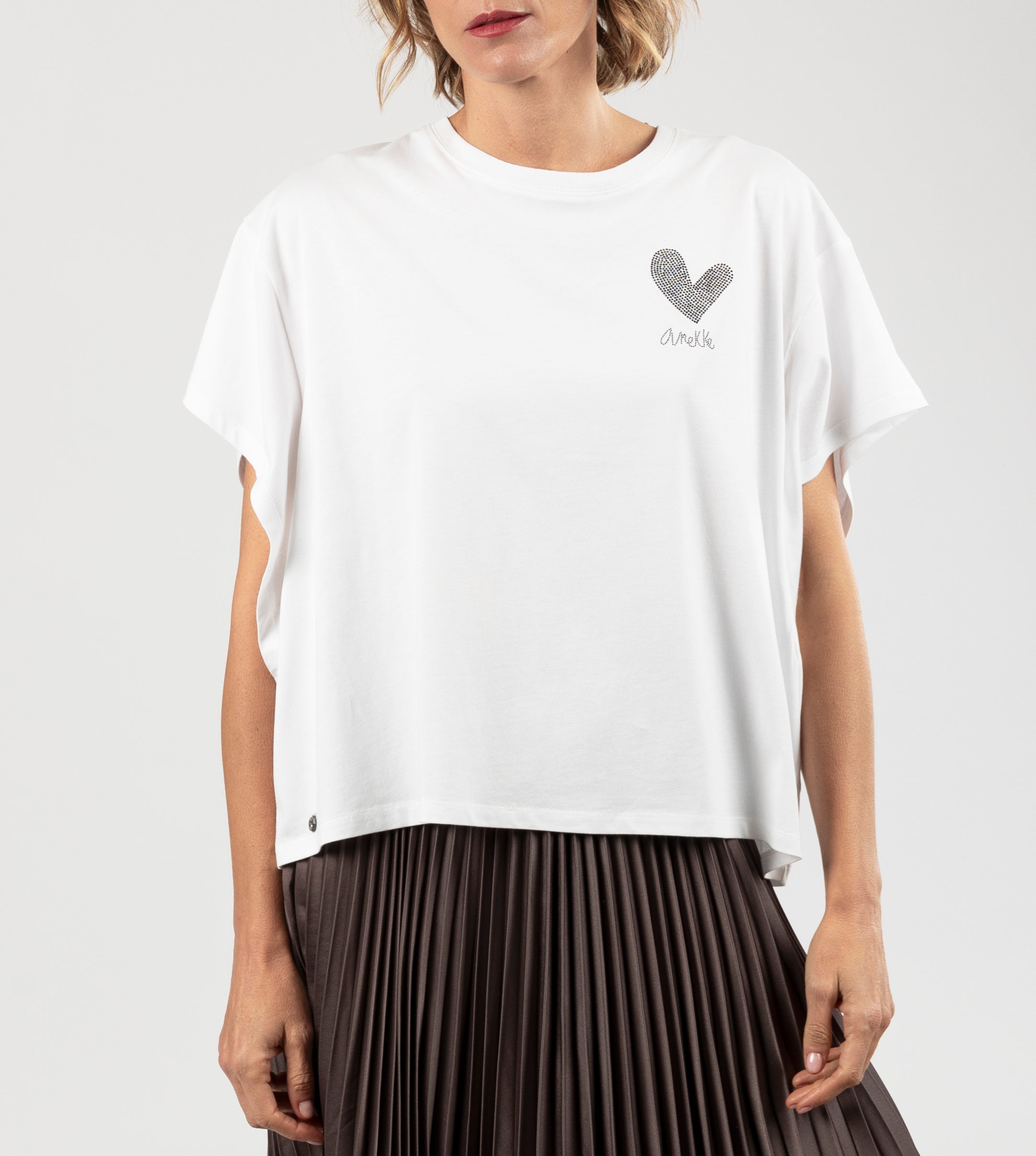 Anekke weißes Crop-Top