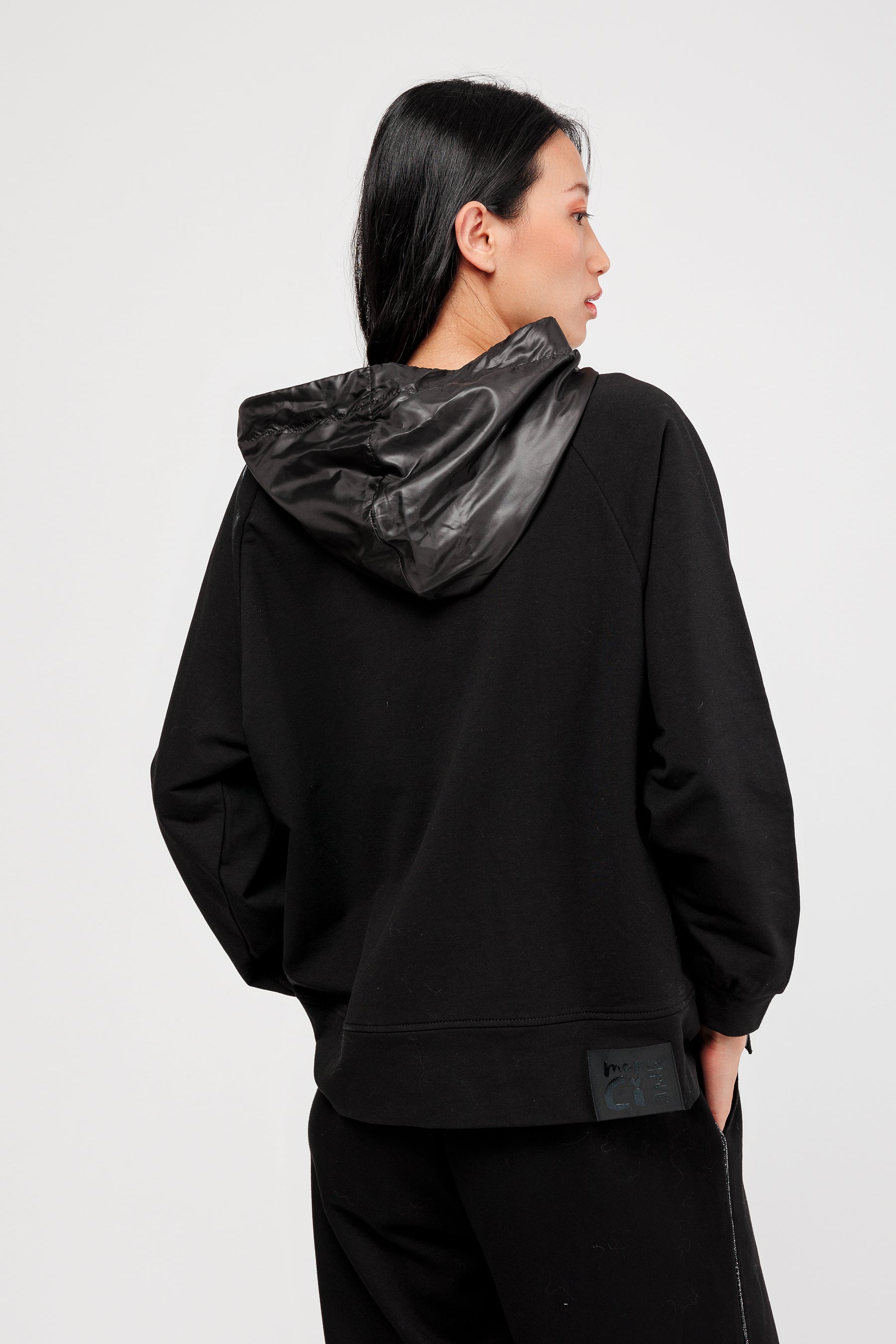 Sweatshirt mit Kapuze schwarz Nature Koko