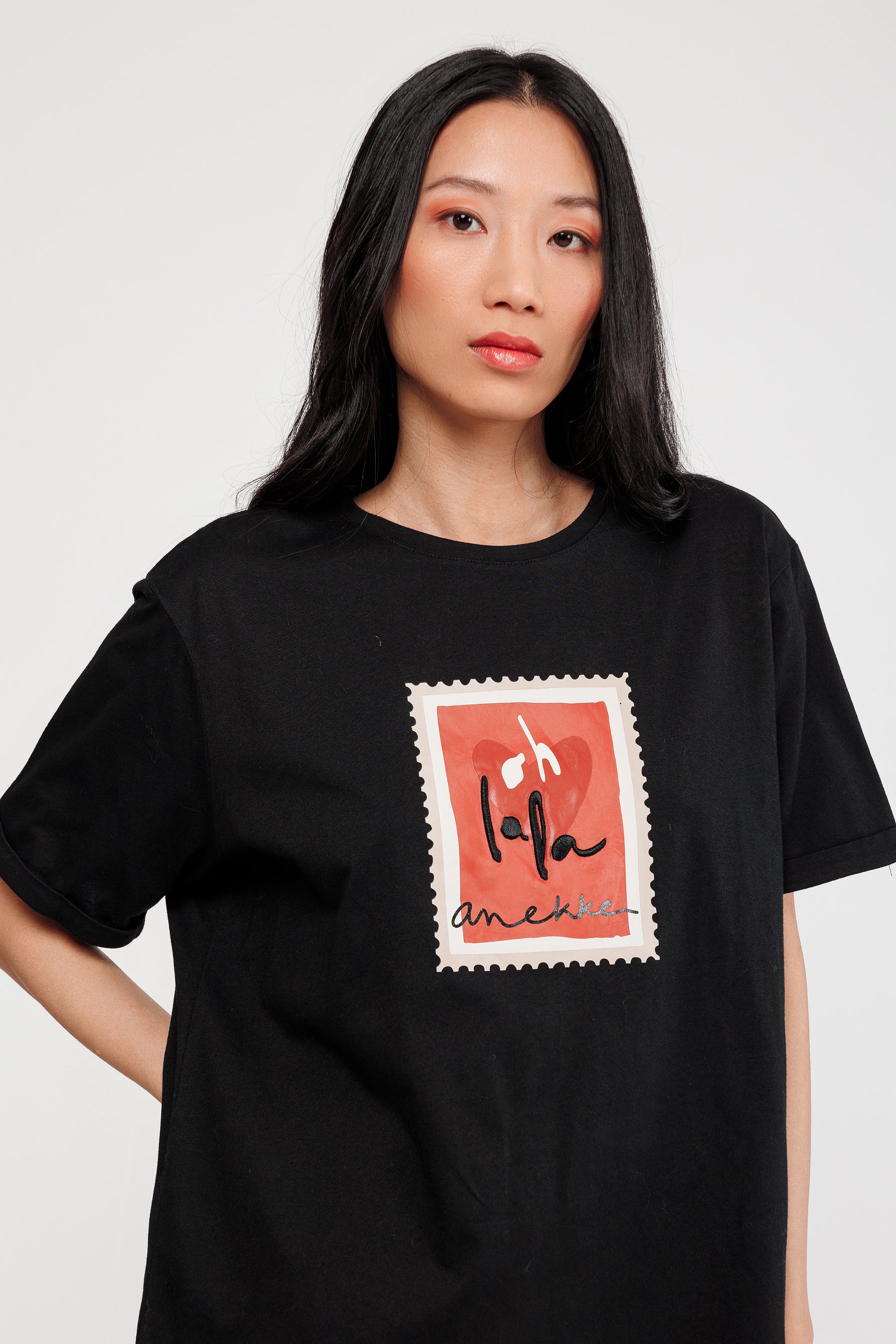 Kurzarm-T-Shirt schwarz Mademoiselle