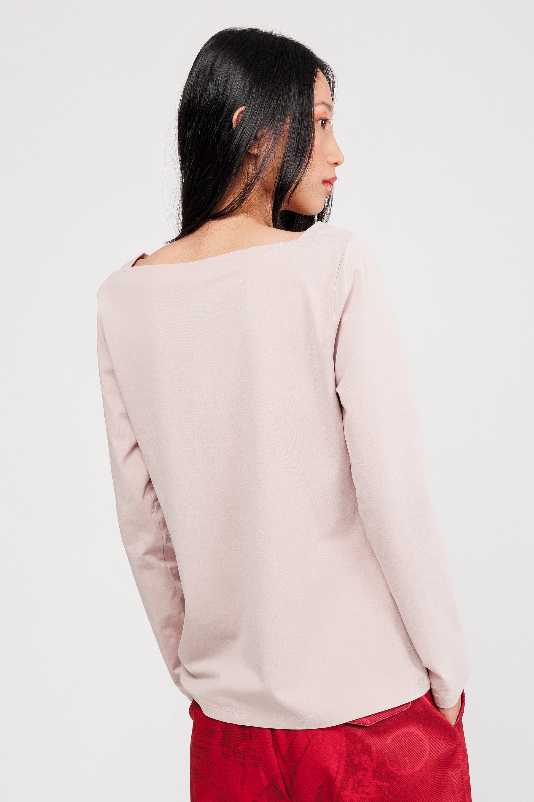 Langarm-T-Shirt rosa
