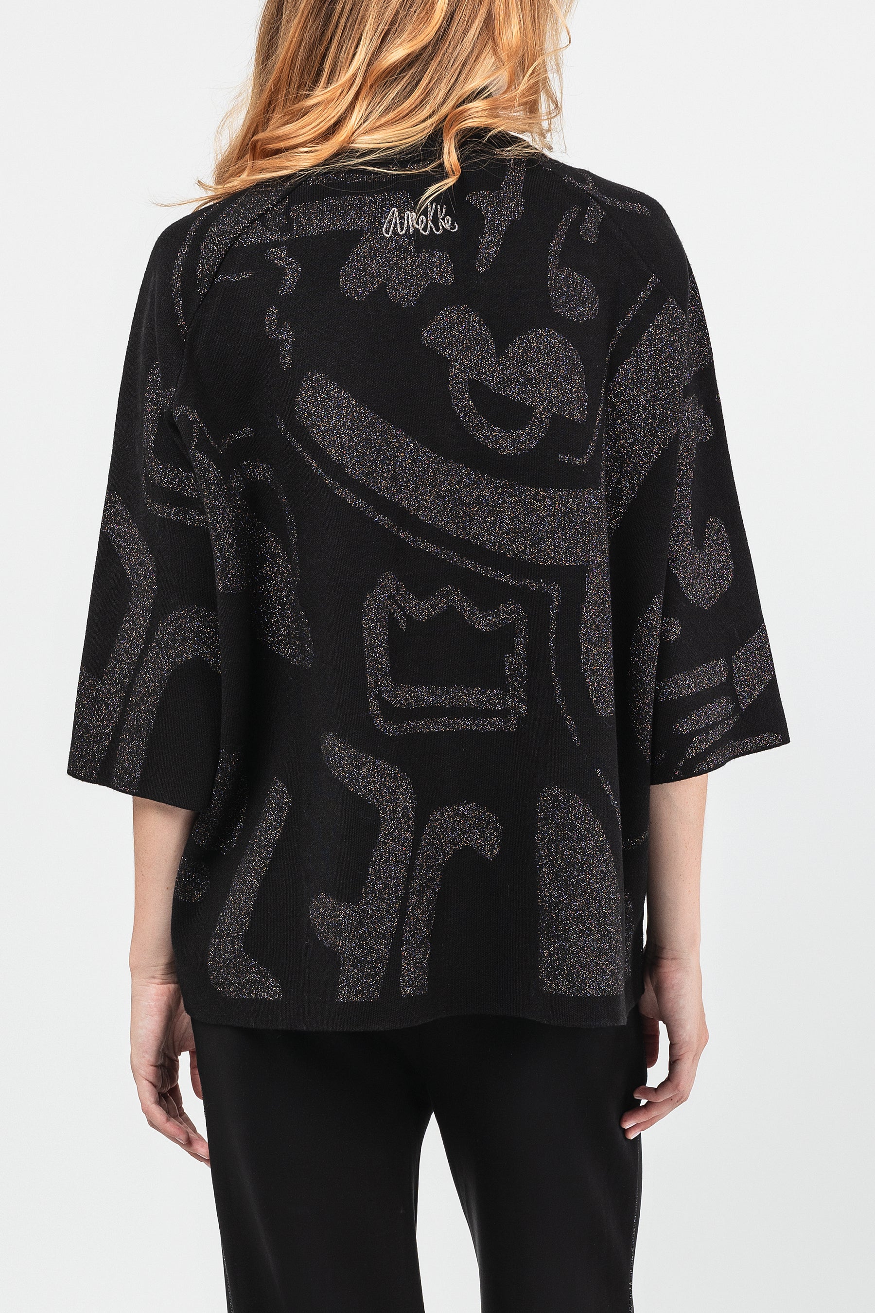 Cardigan schwarz und silber