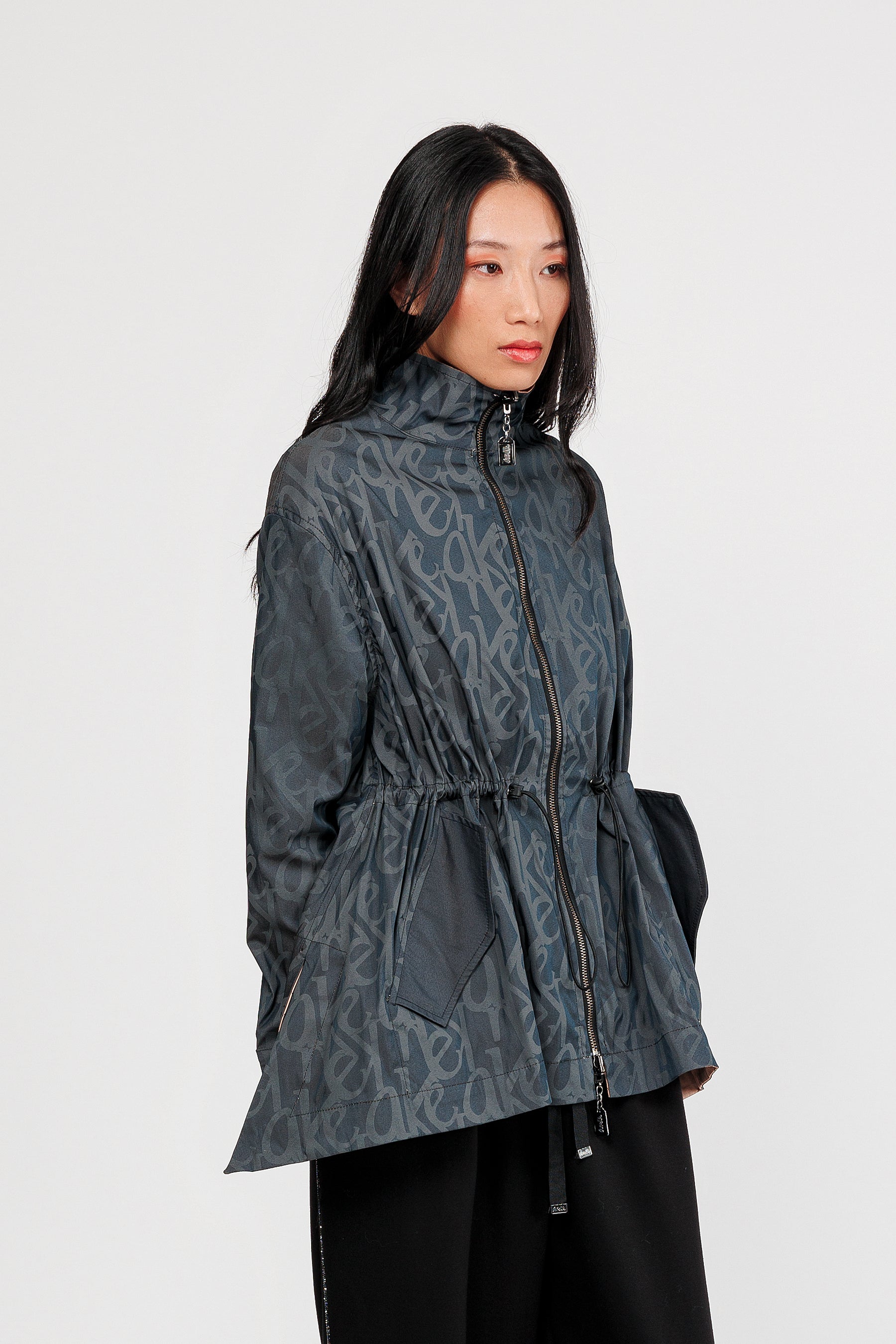 Jacke wendbar schwarz und beige