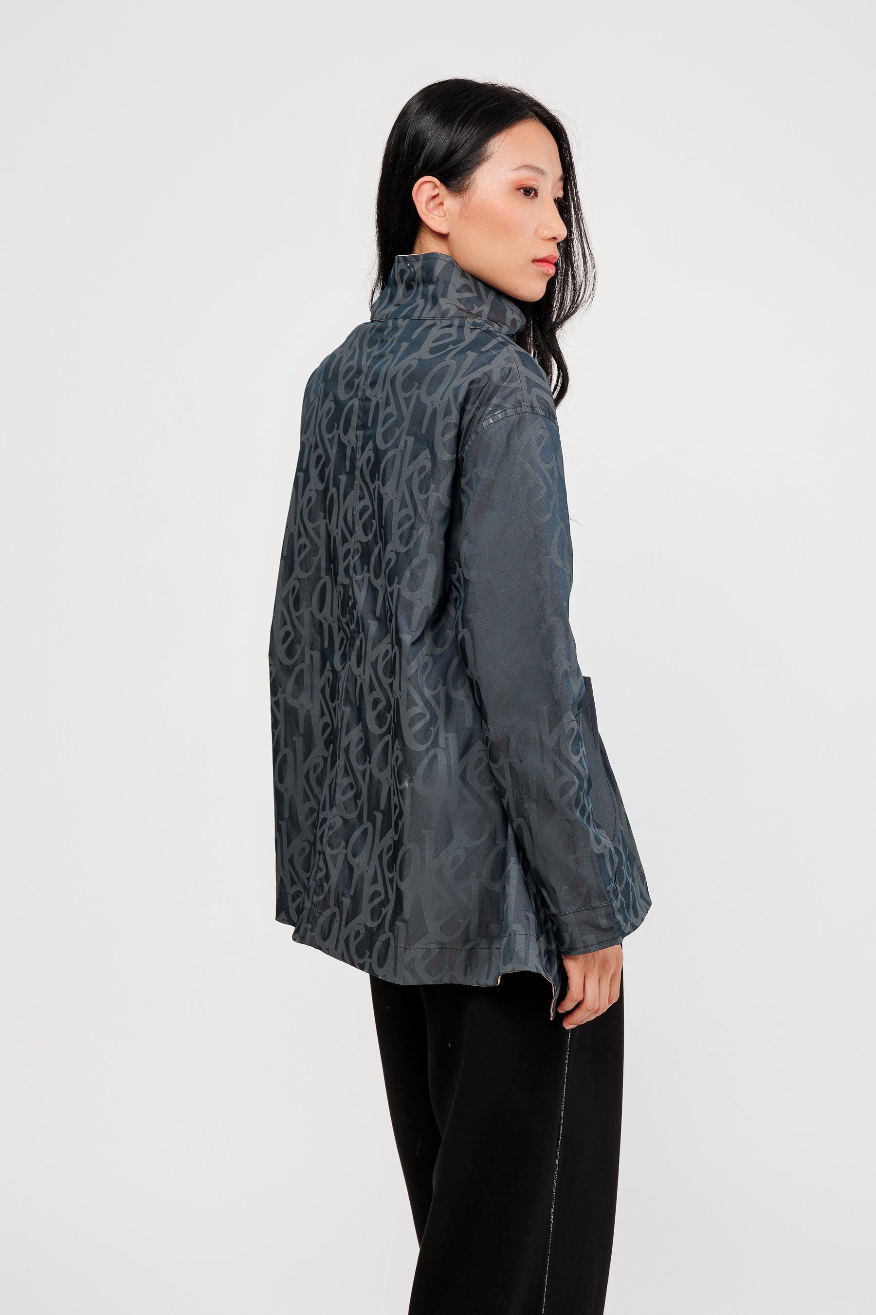 Jacke wendbar schwarz und beige