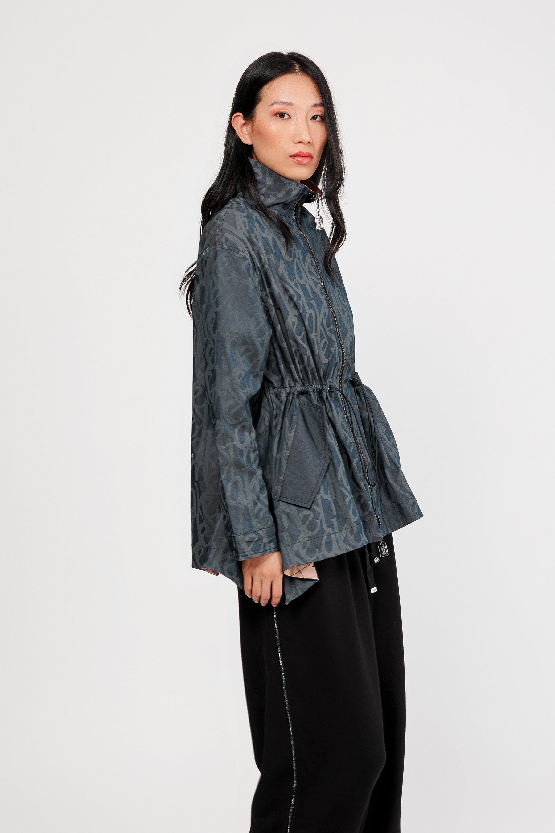 Jacke wendbar schwarz und beige