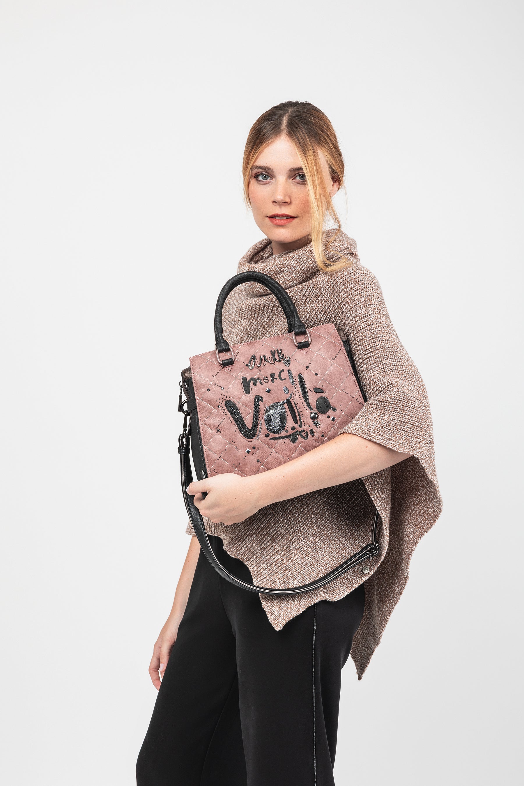 Tasche mit kurzem Henkel und Umhängeriemen Parisian