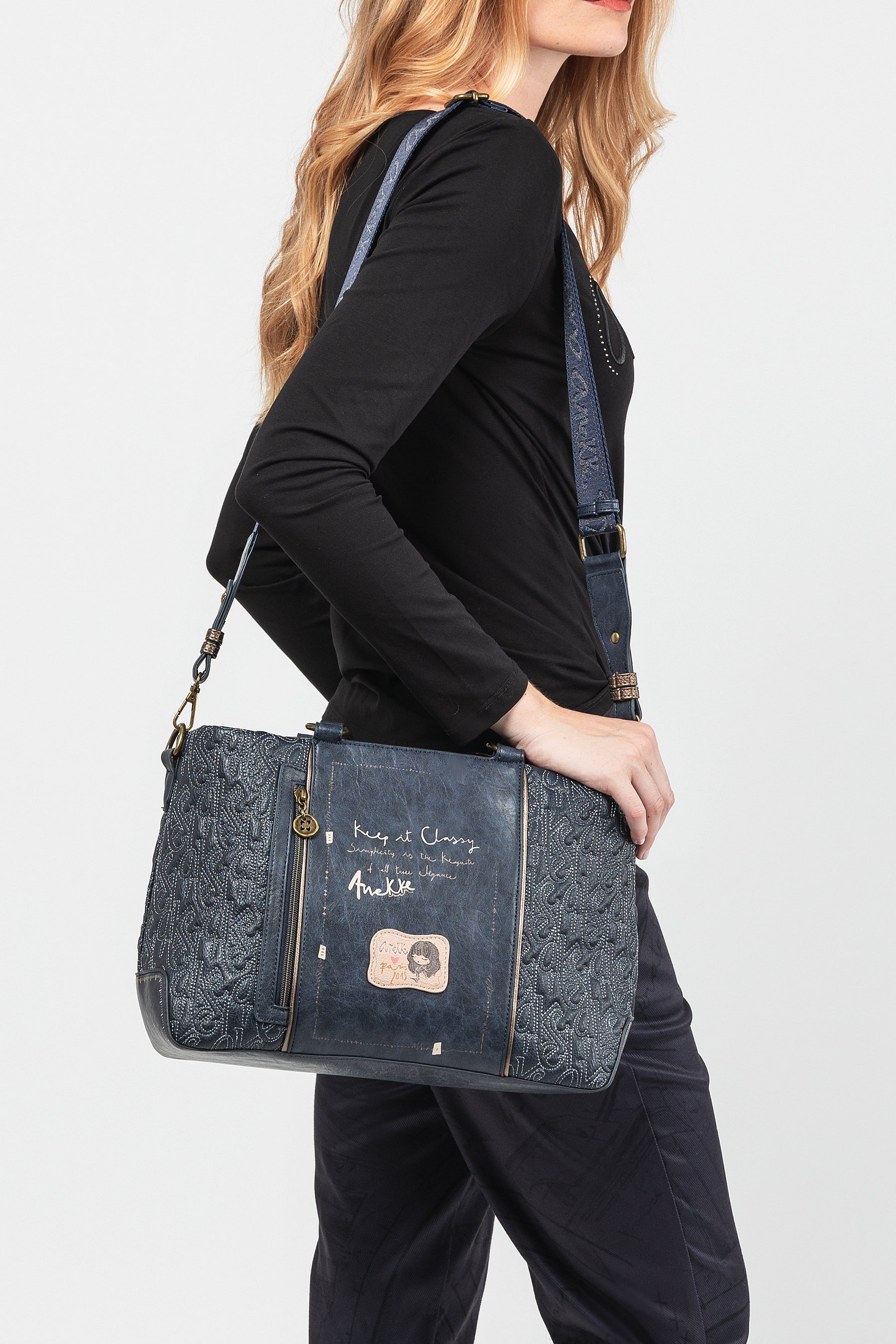Tasche mit kurzem Henkel und Umhängeriemen Boutique