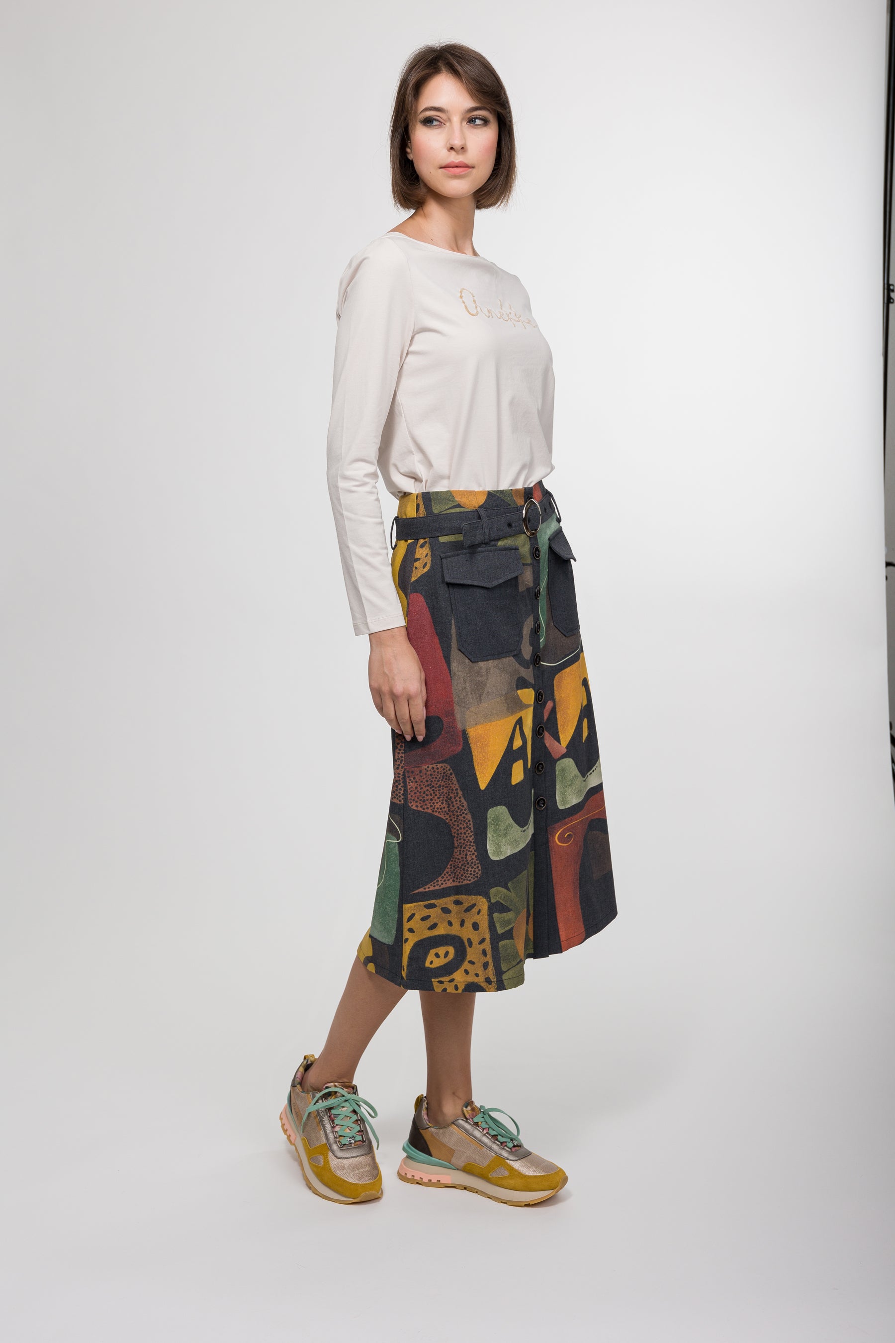 Gelb-goldene Bloom Sneaker