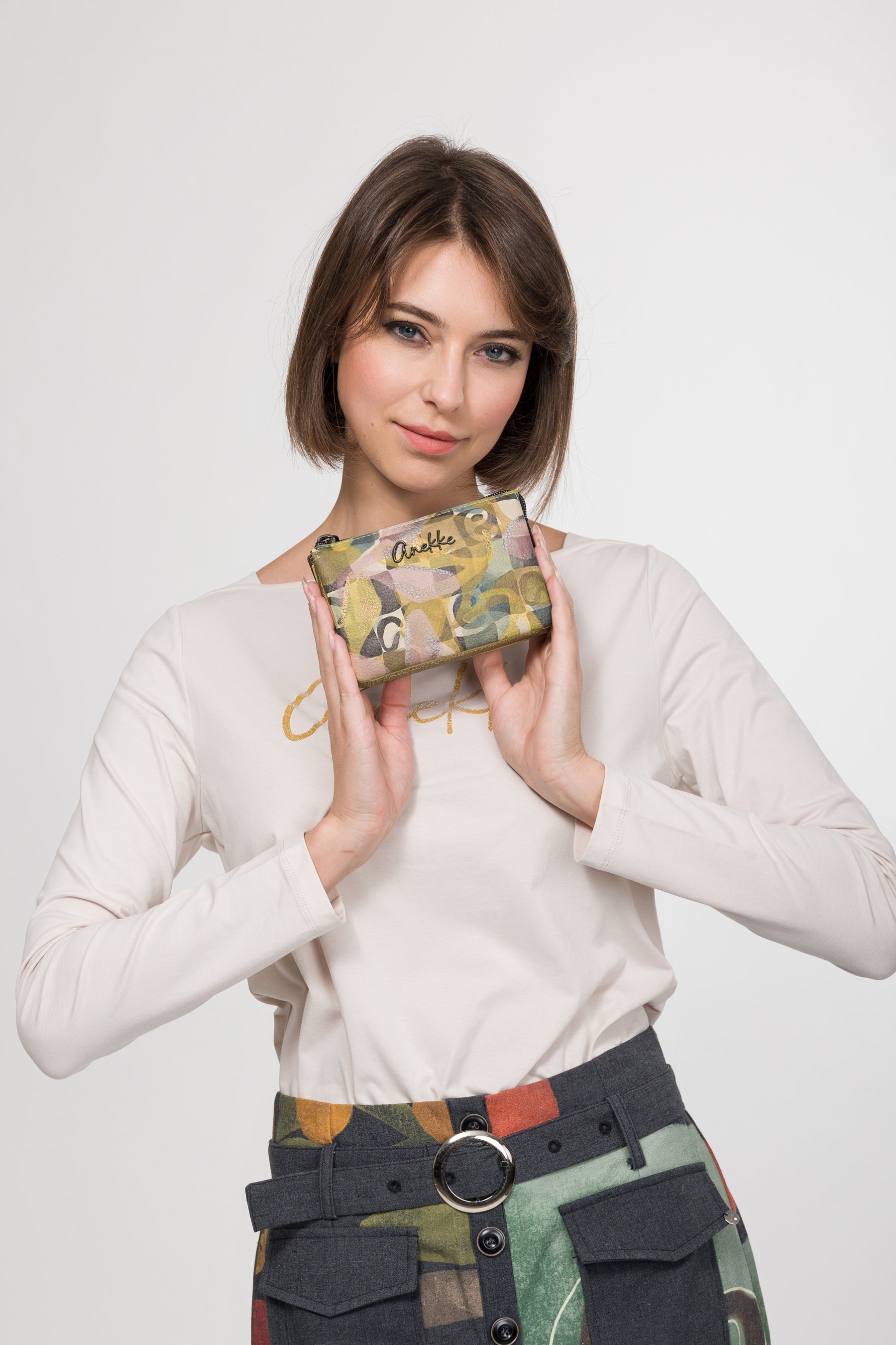 Portemonnaie mit drei Fächern Bloom