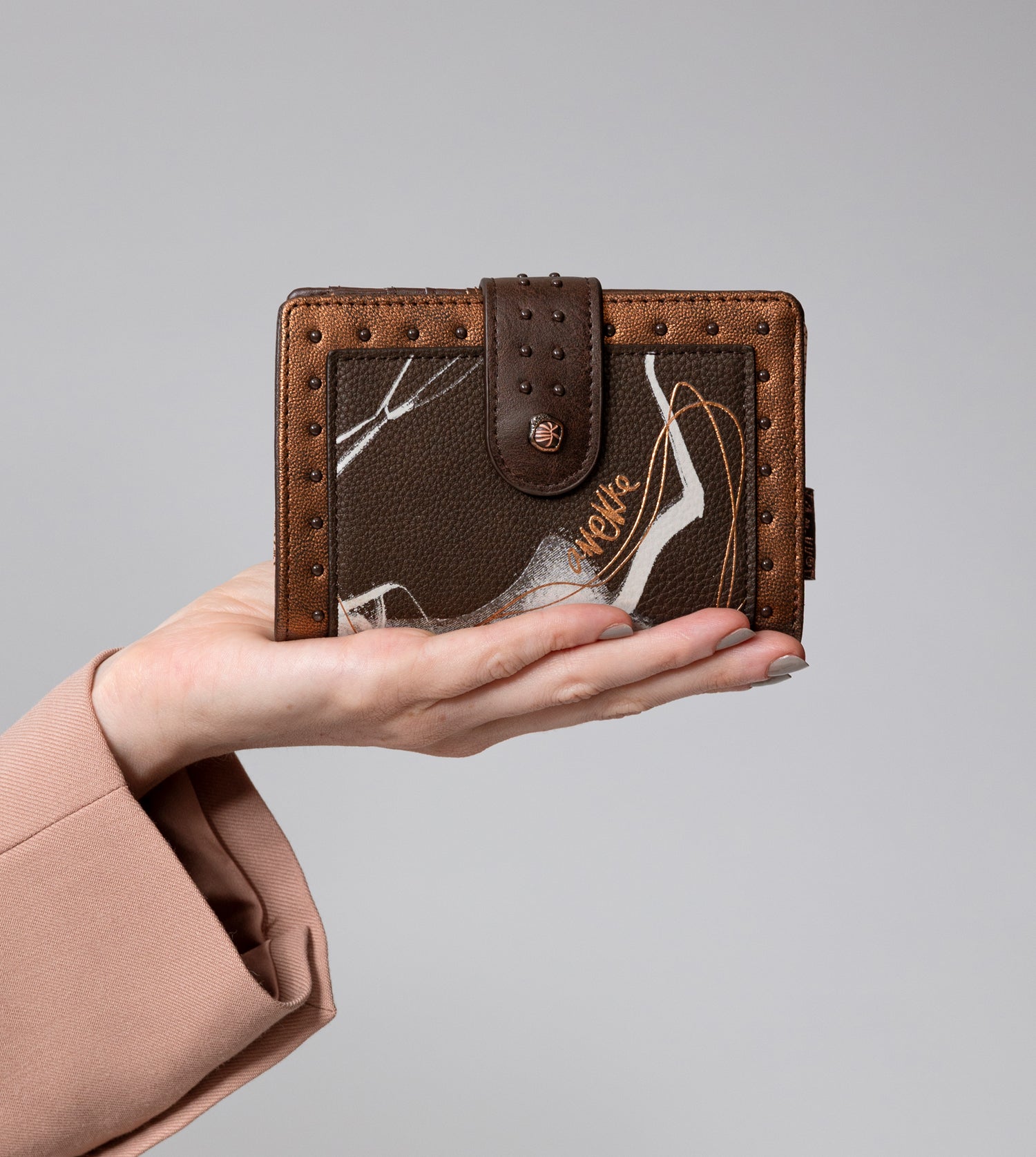 Nature Shodō braun flexible RFID-Geldbörse