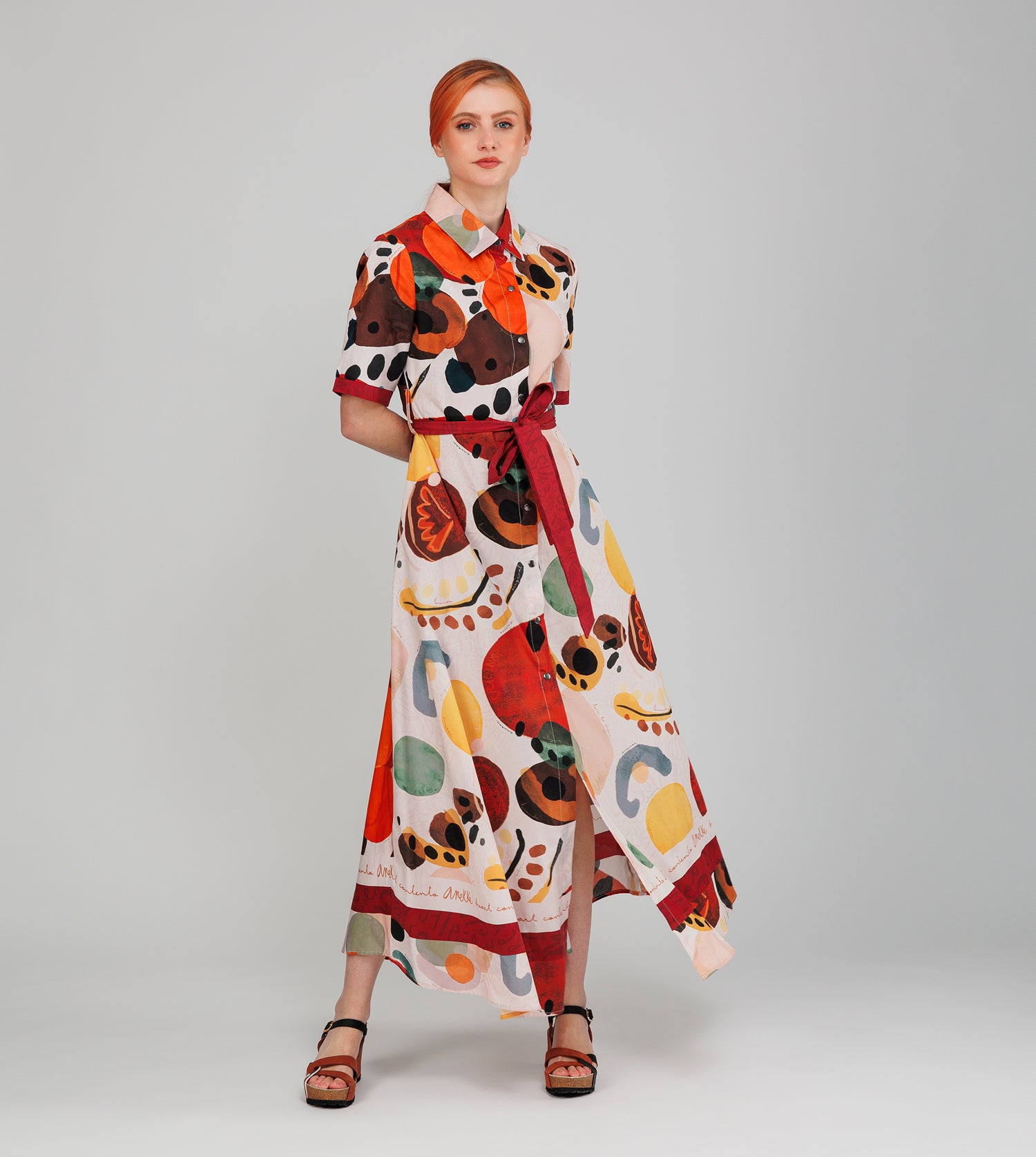 Langes Kurzarmkleid Alma