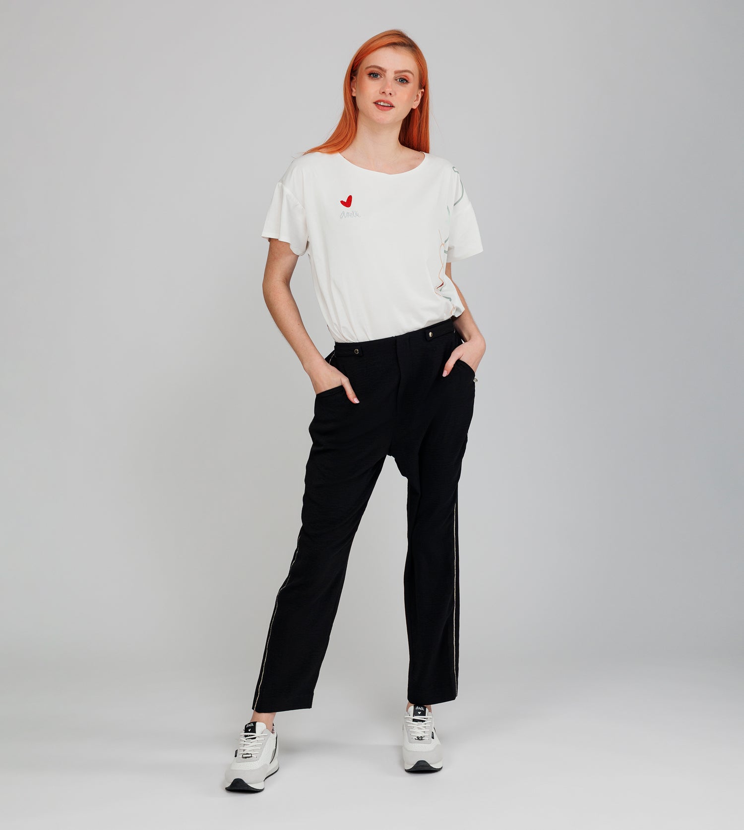 Bedrucktes Kurzarm-T-Shirt Alma