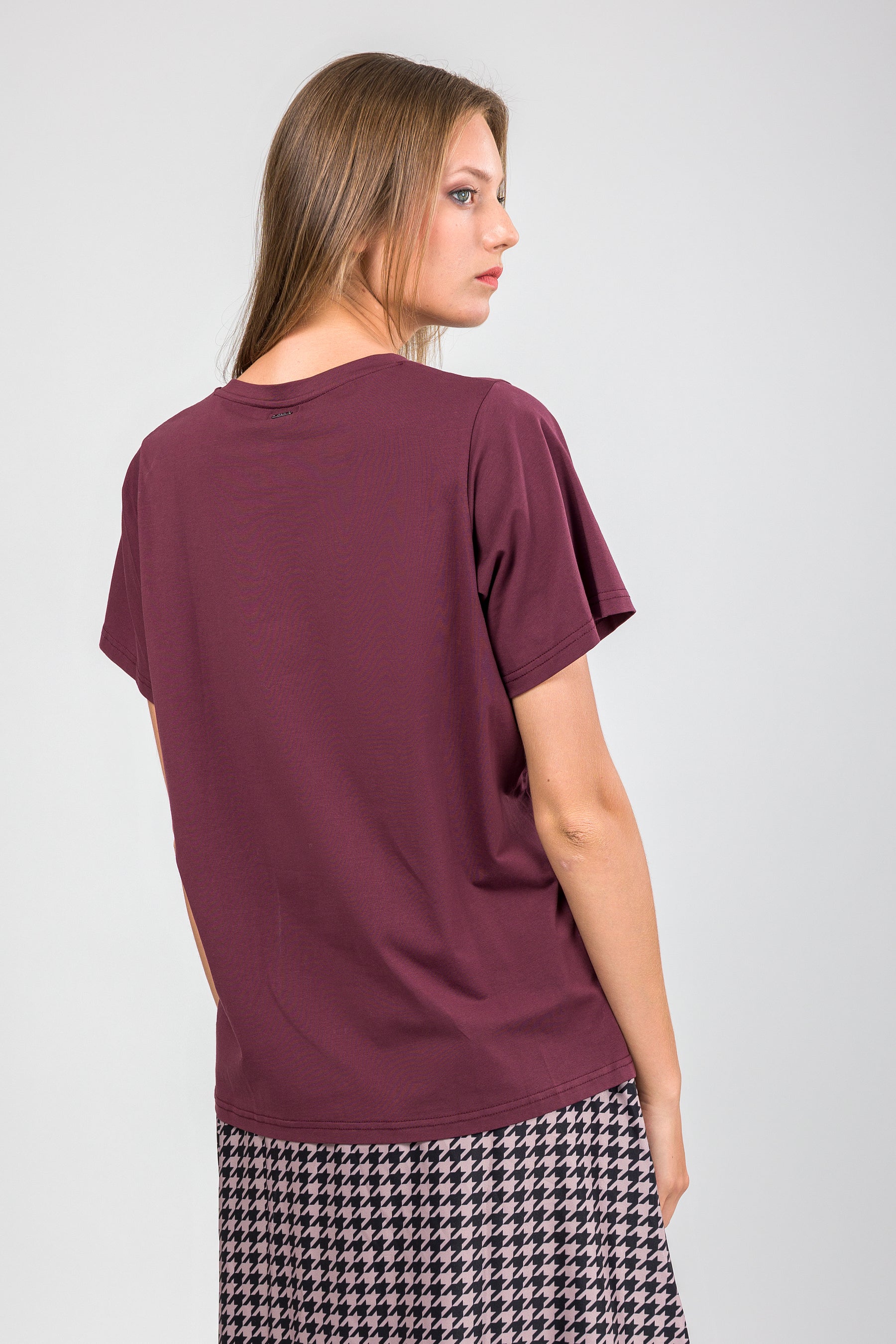 Kurzarm-T-Shirt bordeaux Manifesto